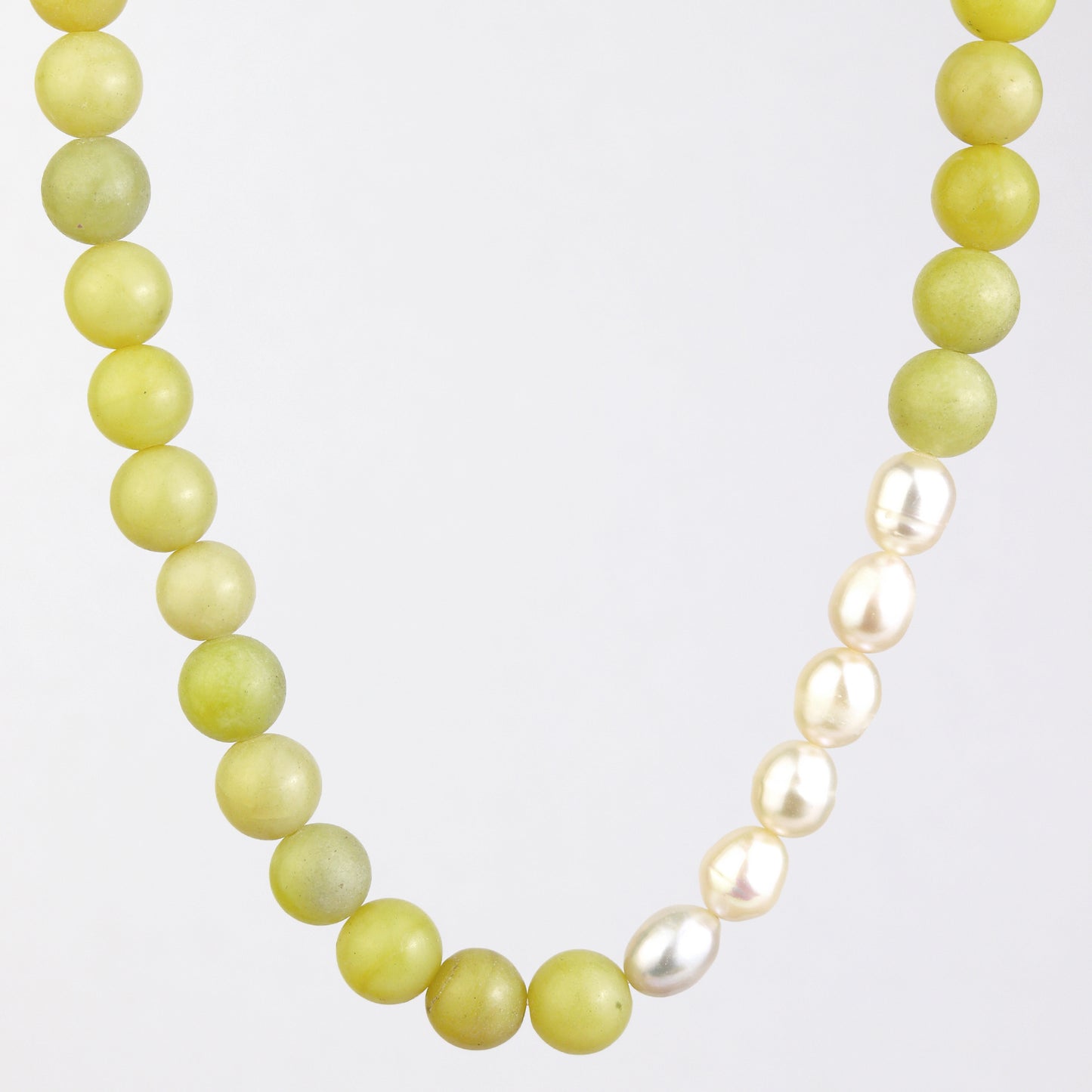 Claire Necklace in Lemon Jade 10mm