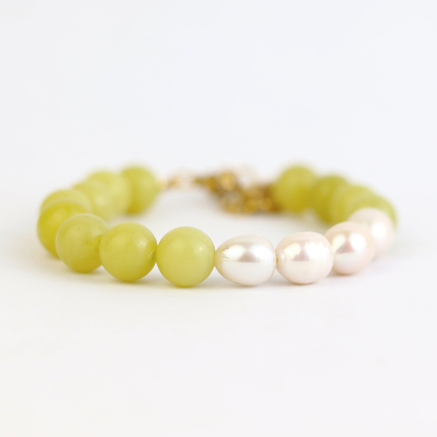 Claire Bracelet in Lemon Jade 10mm