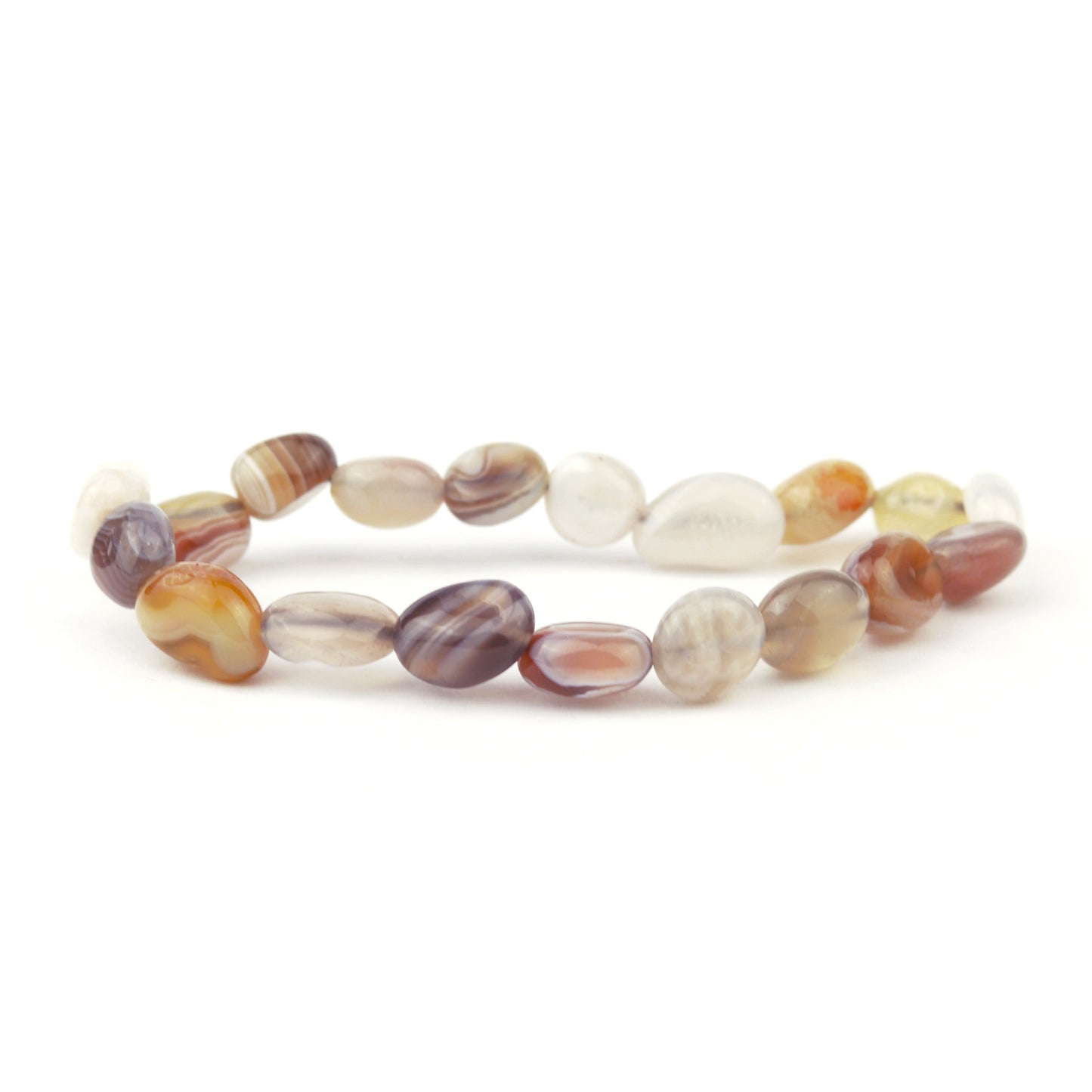 Botswana Agate Pebbles Stretch Bracelet