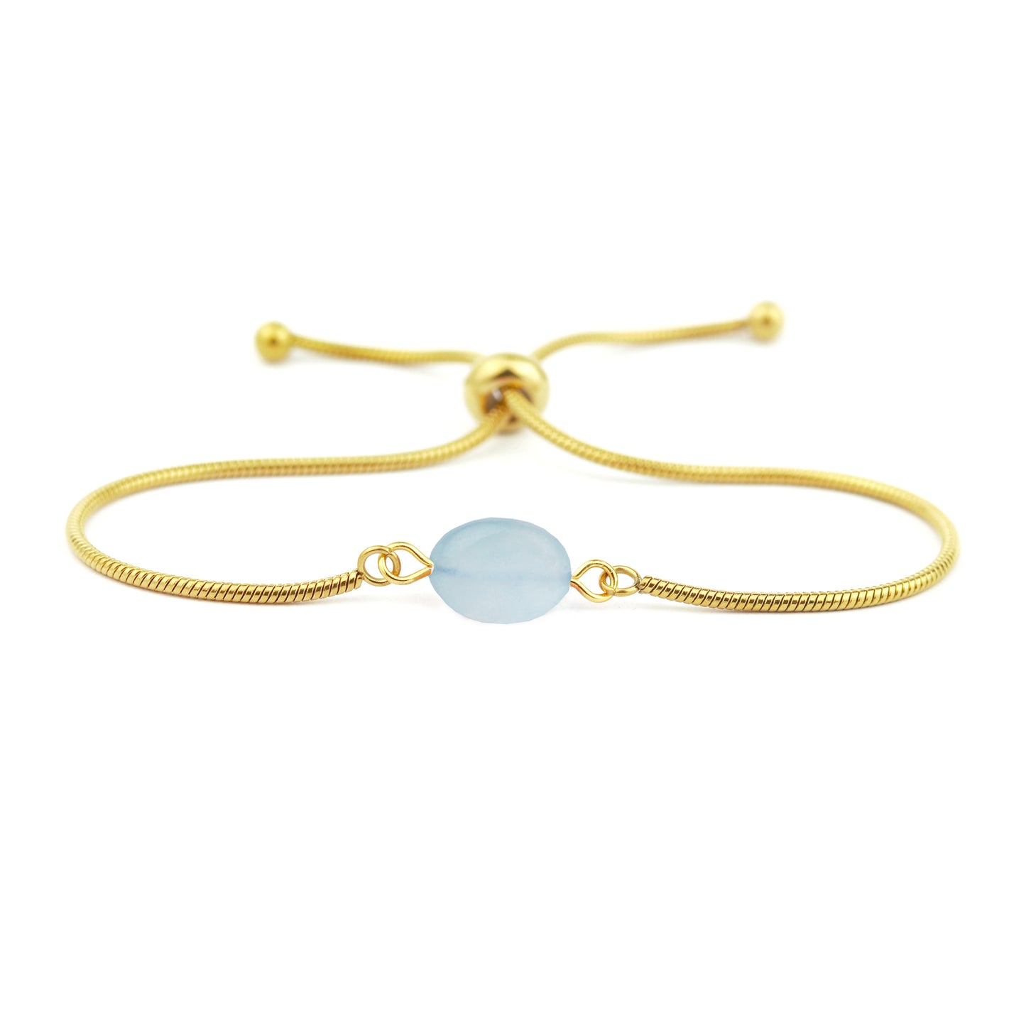 Katie Adjustable Bracelet in Aquamarine