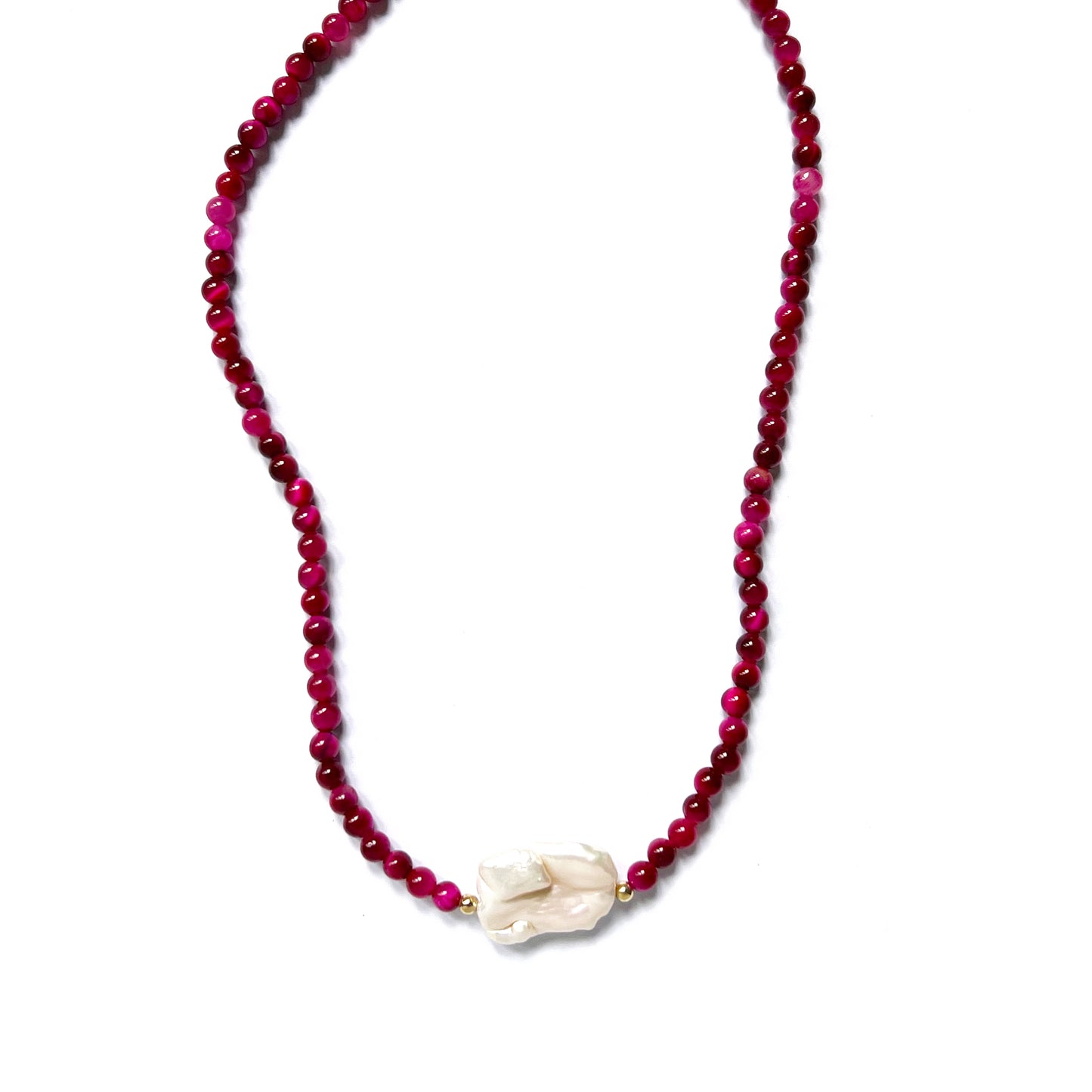 Linda Necklace in Pink Tiger Eye