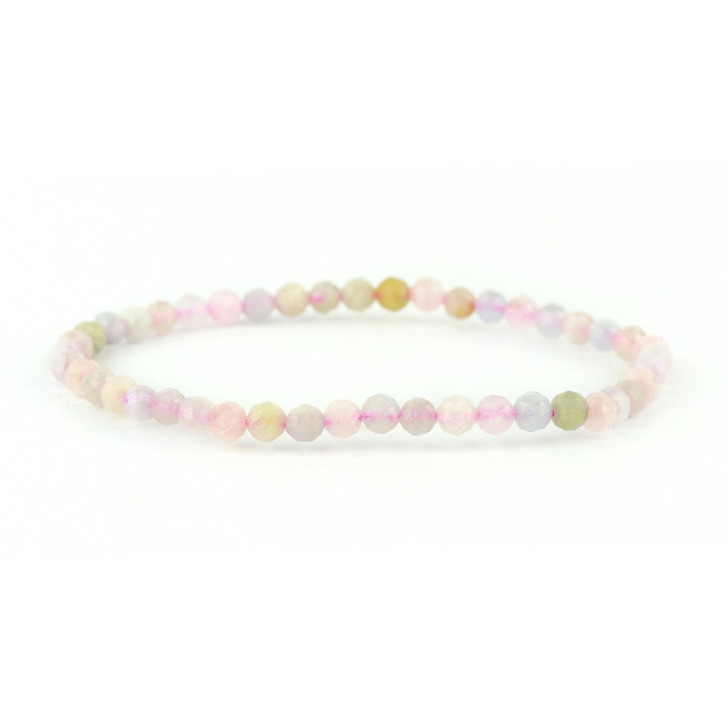 Faceted Mixed Beryl Stretch Bracelet 4mm