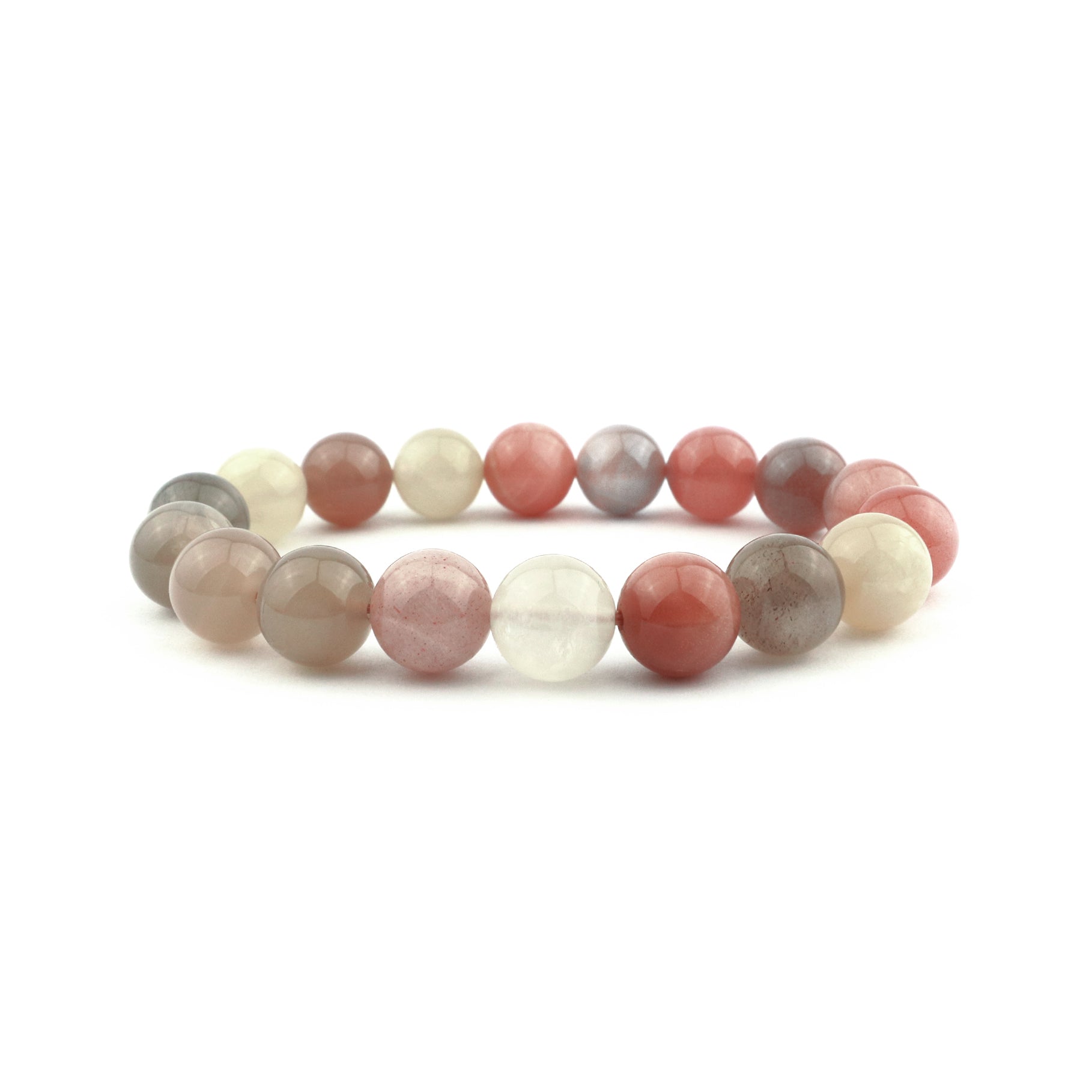 Mixed Moonstone Stretch Bracelet 10mm