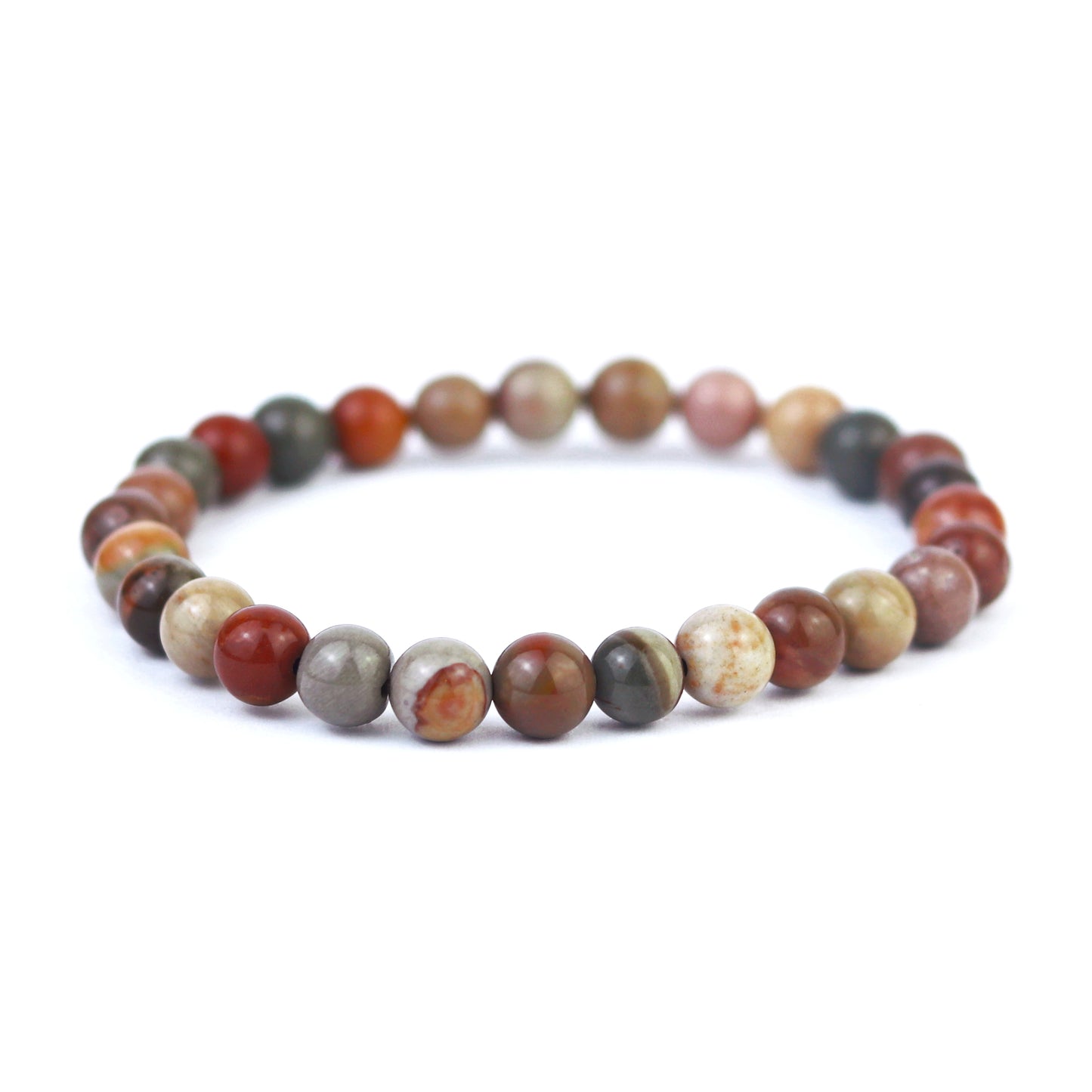 Polychrome Jasper Stretch Bracelet 6mm