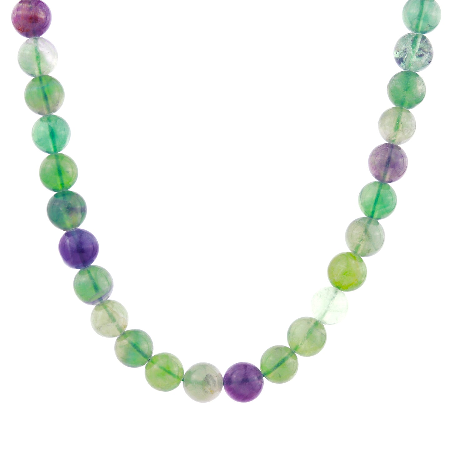 Rainbow Fluorite Stretch Necklace 10mm