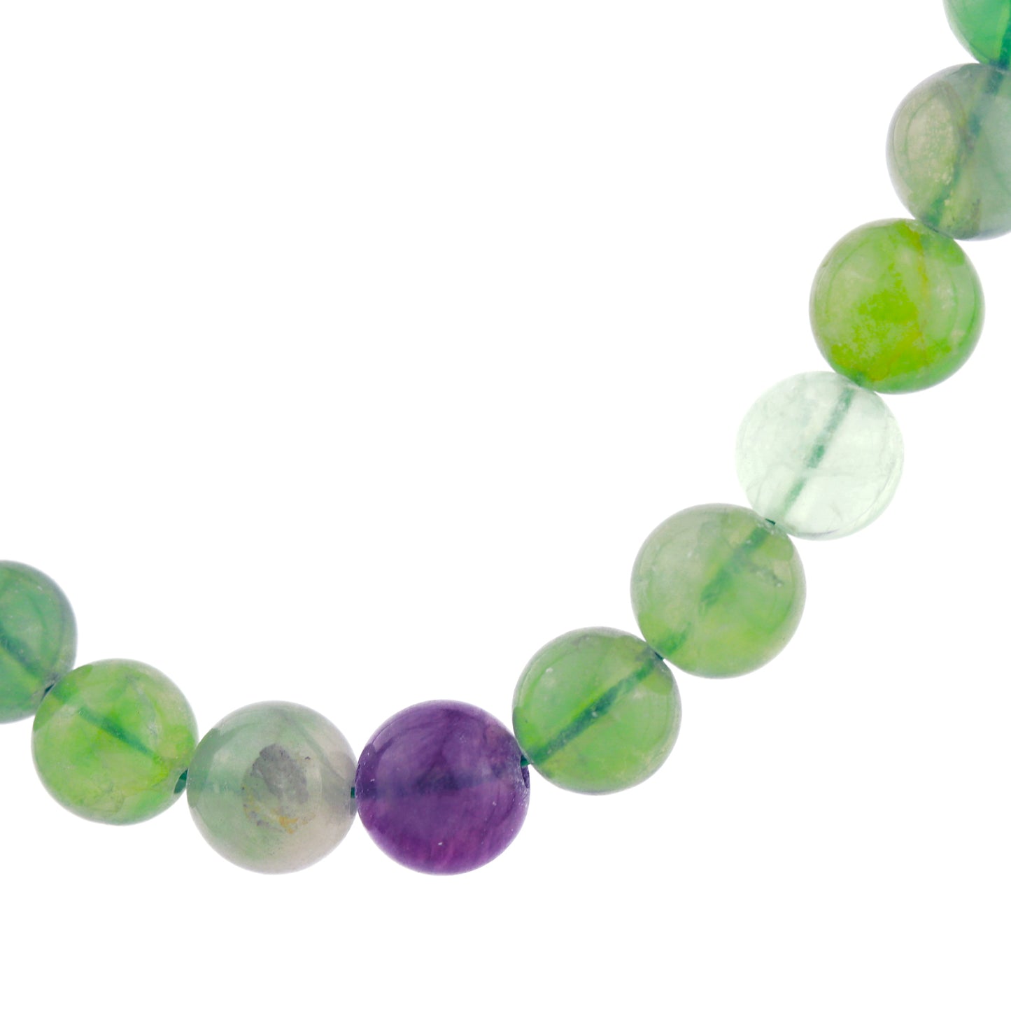 Rainbow Fluorite Stretch Necklace 10mm