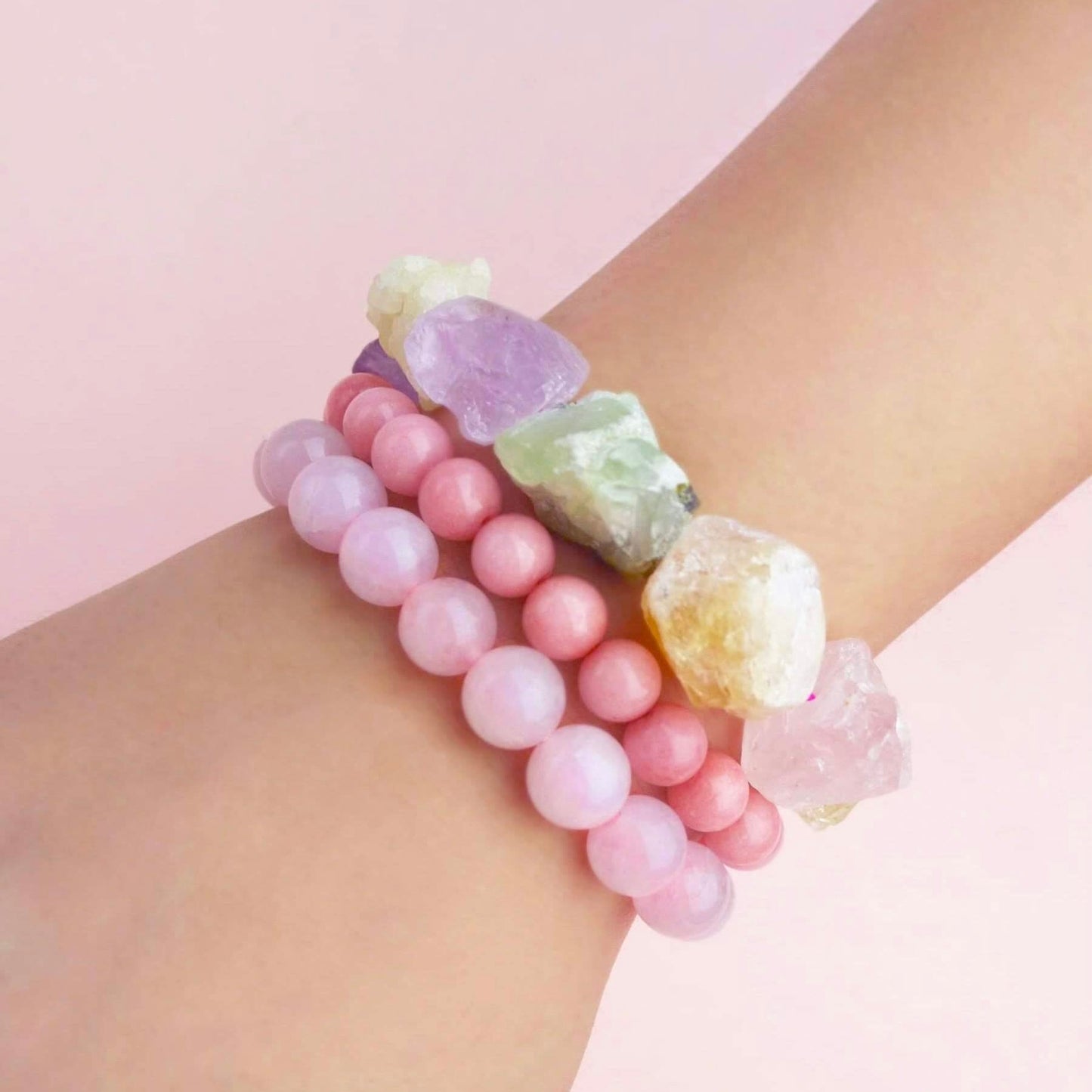 Rose Quartz Stretch Bracelet 10mm