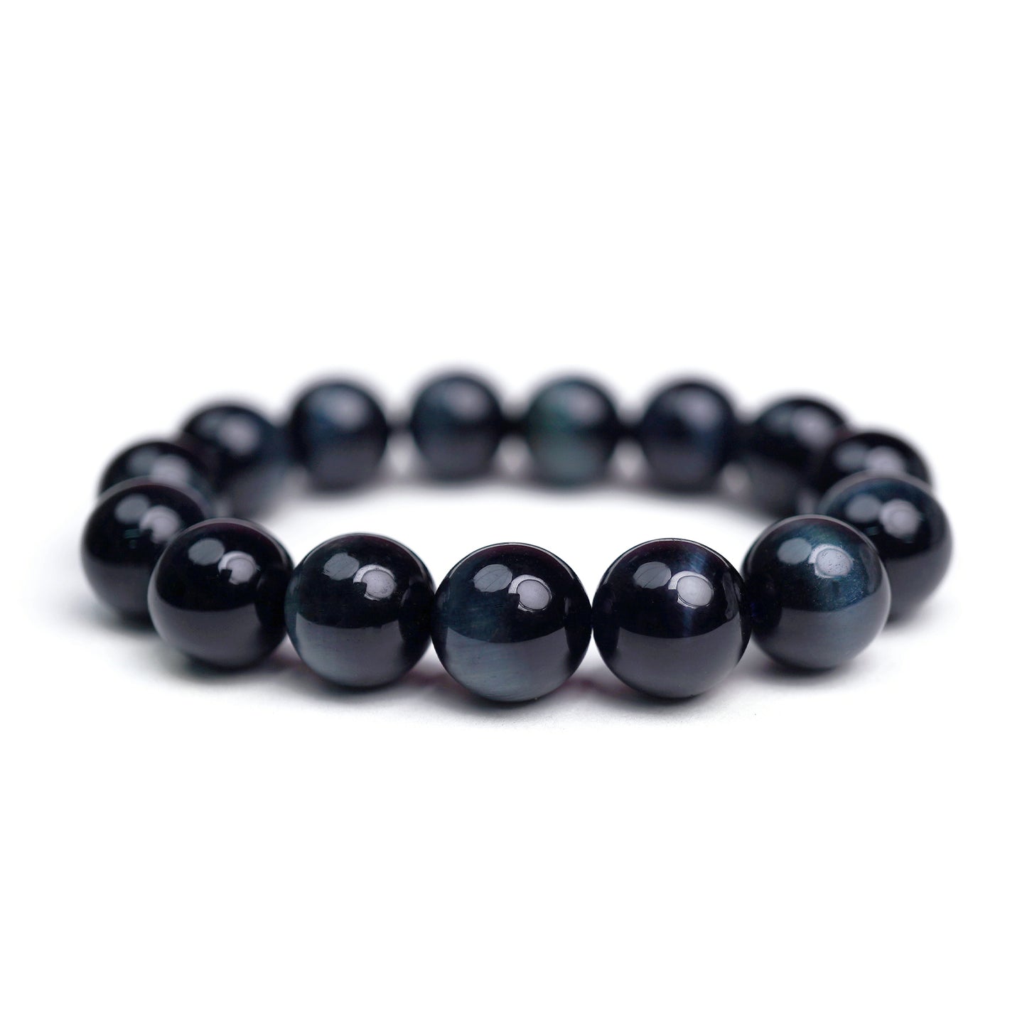 Blue Tiger Eye Stretch Bracelet 12mm