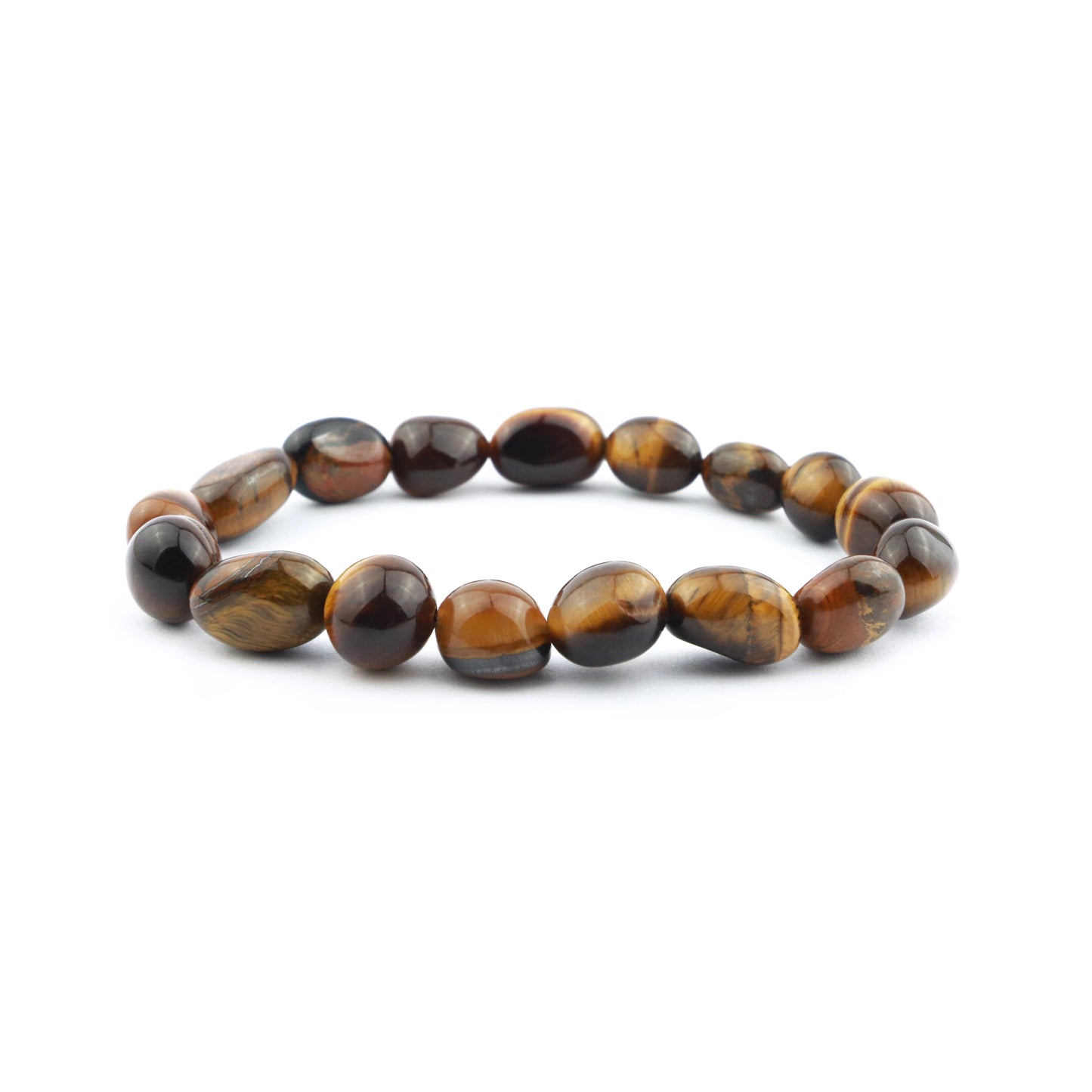 Brown Tiger Eye Pebbles Stretch Bracelet