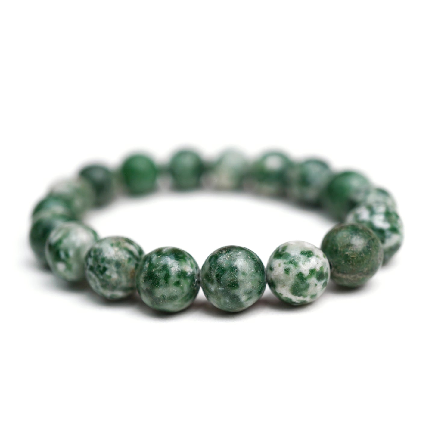 Qinghai Green Jasper Stretch Bracelet 10mm