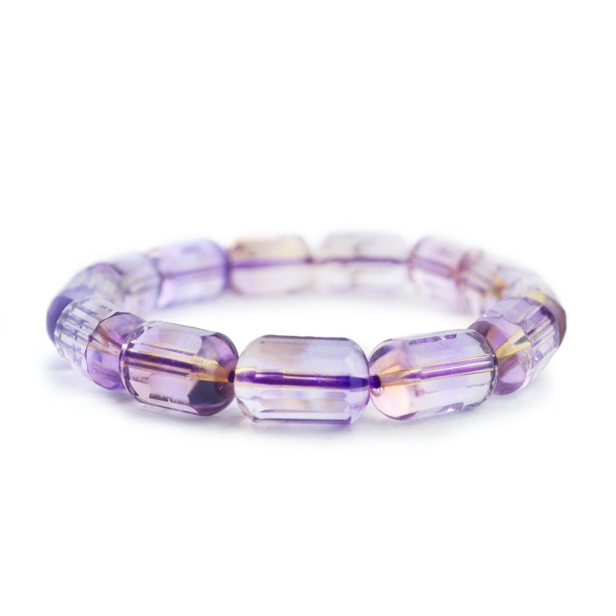 Ametrine Stretch Bracelet 12mm Tube