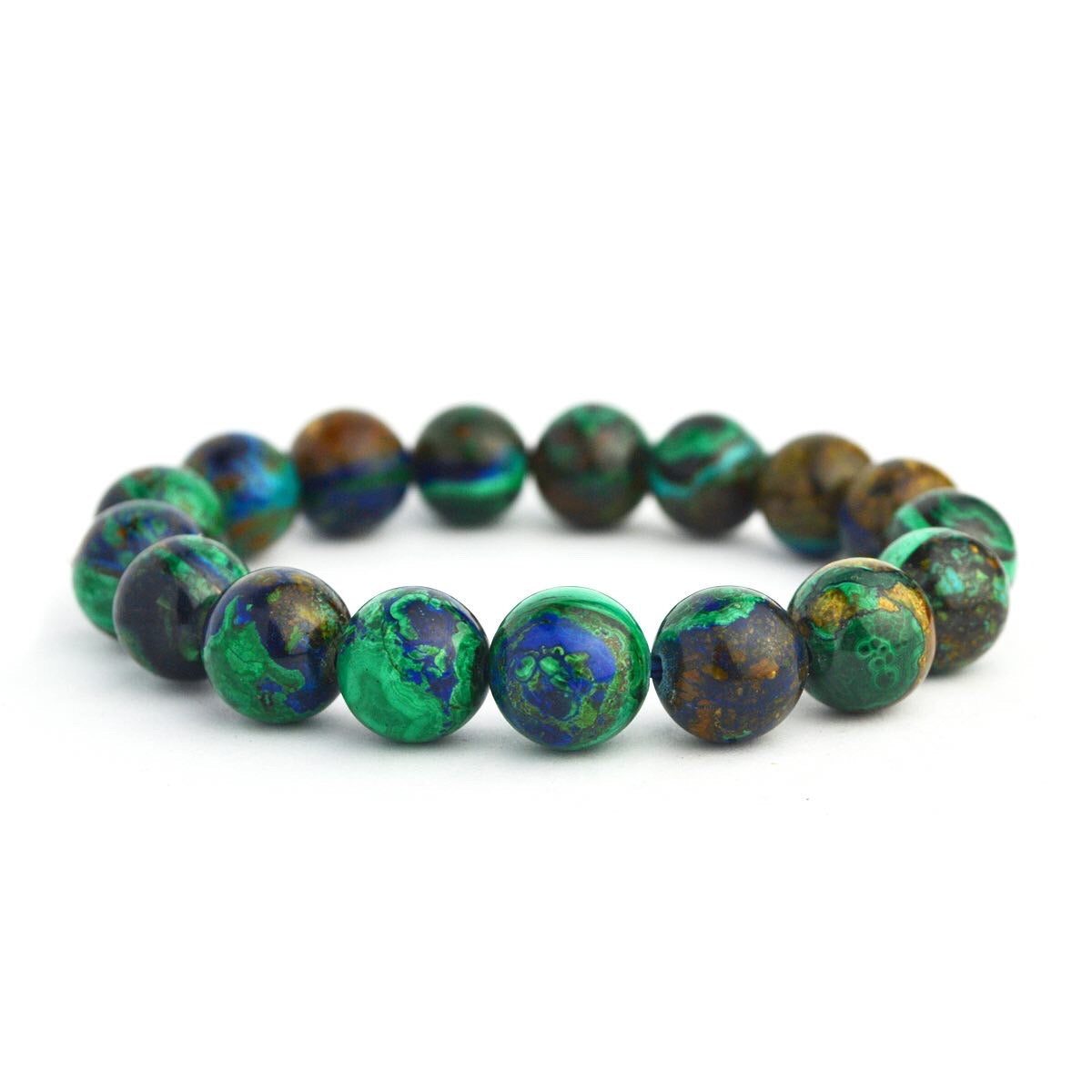 A-Grade Chrysocolla Stretch Bracelet 12mm