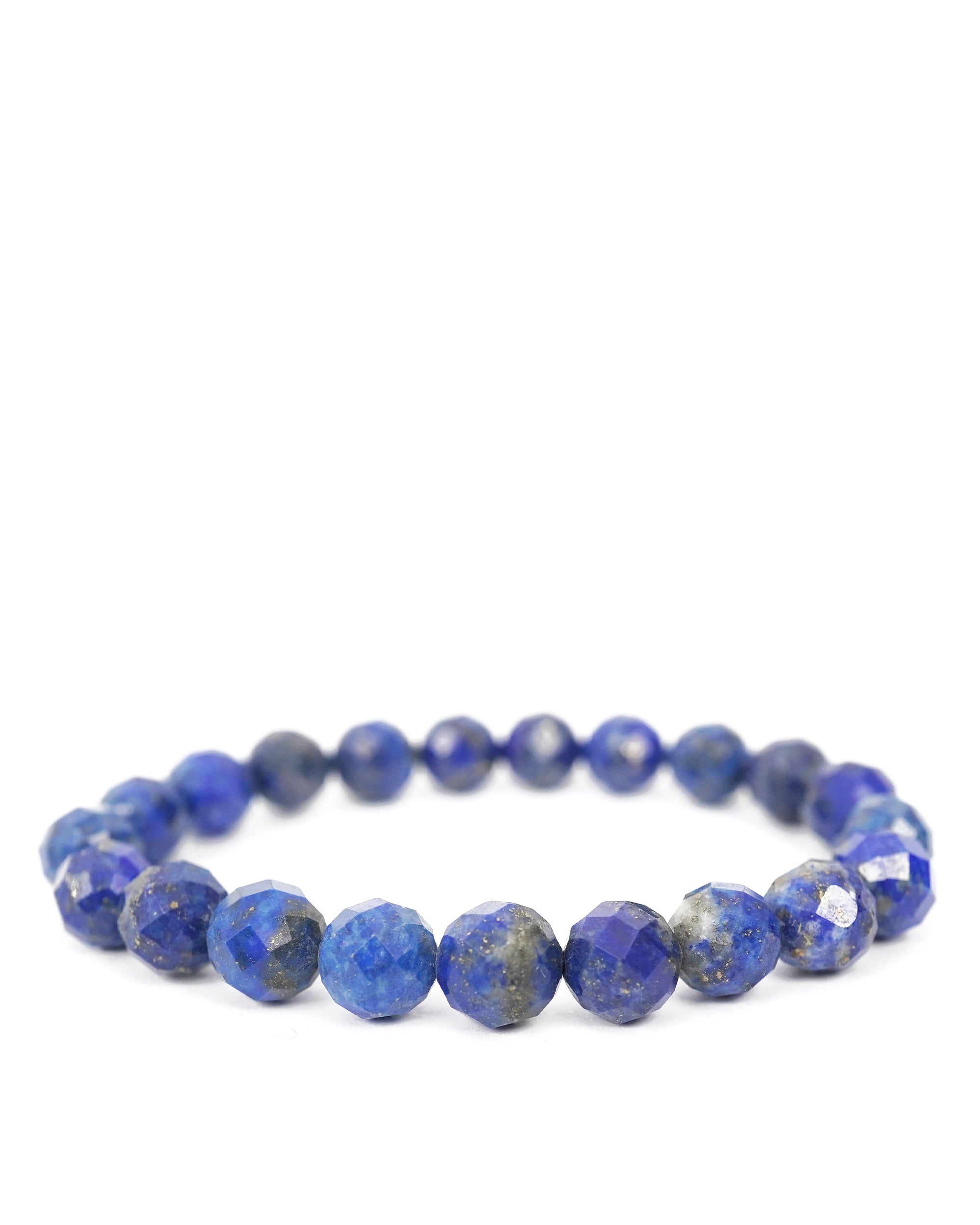Faceted Lapis Lazuli Stretch Bracelet
