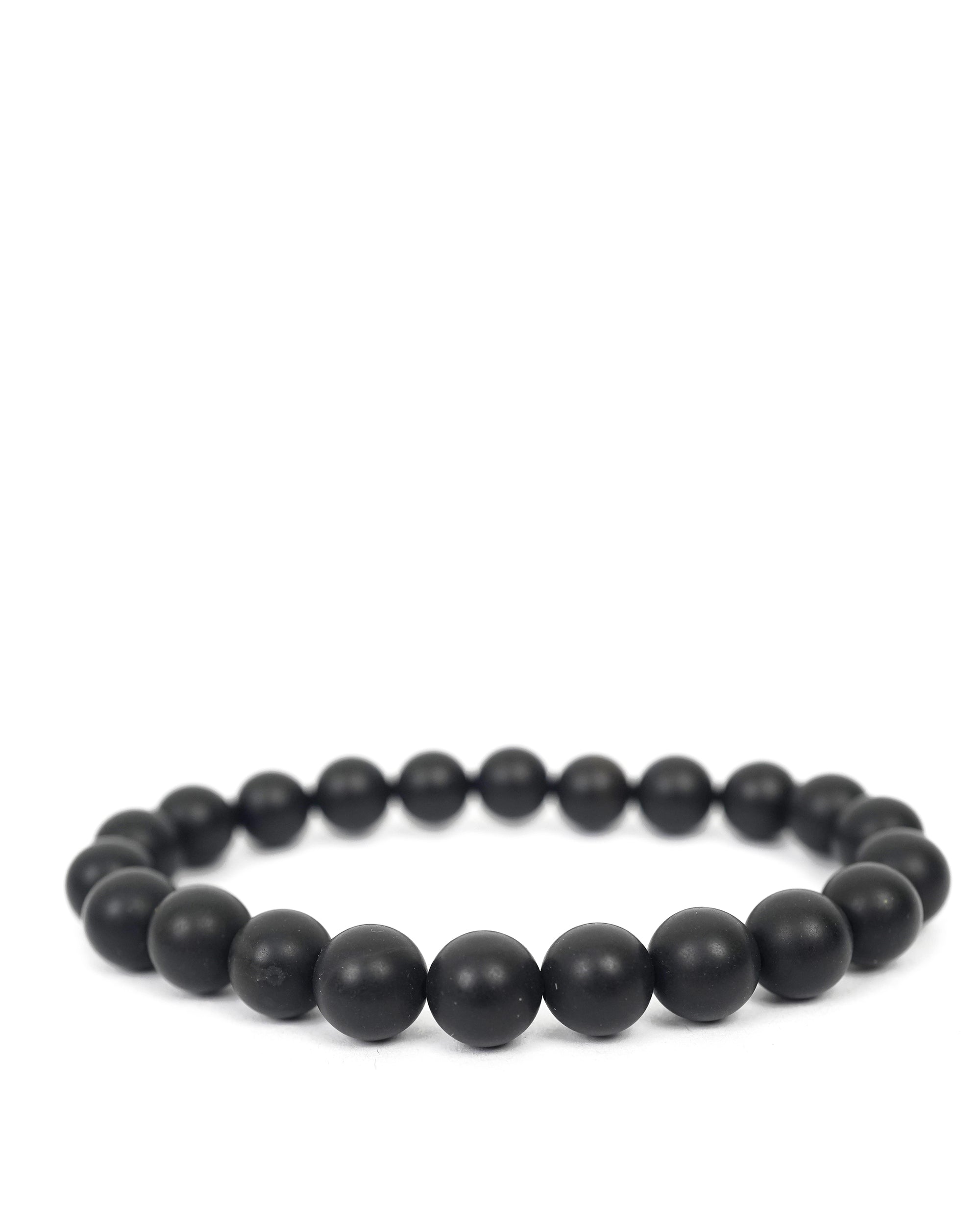 Matte Black Onyx Stretch Bracelet