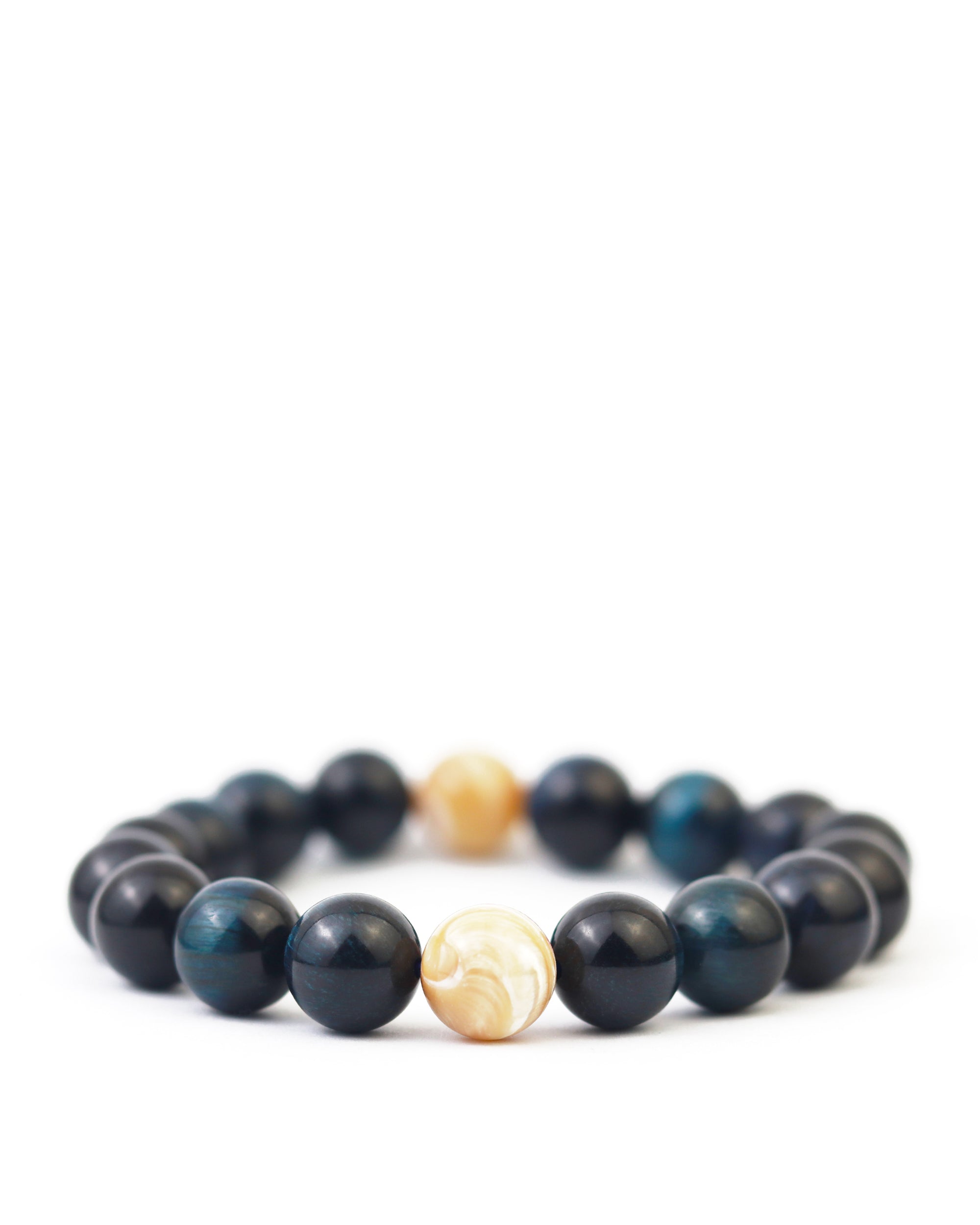 Antoine Bracelet in Blue Tiger Eye 10mm