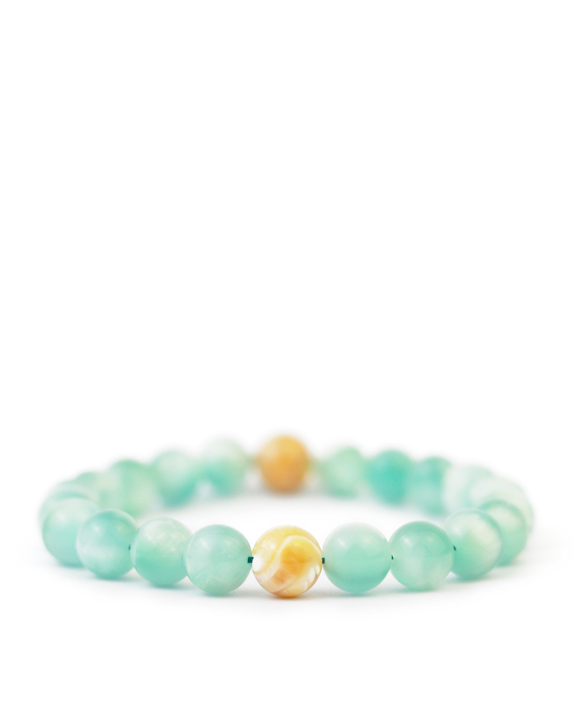 Antoine Bracelet in Green Pectolite 8mm