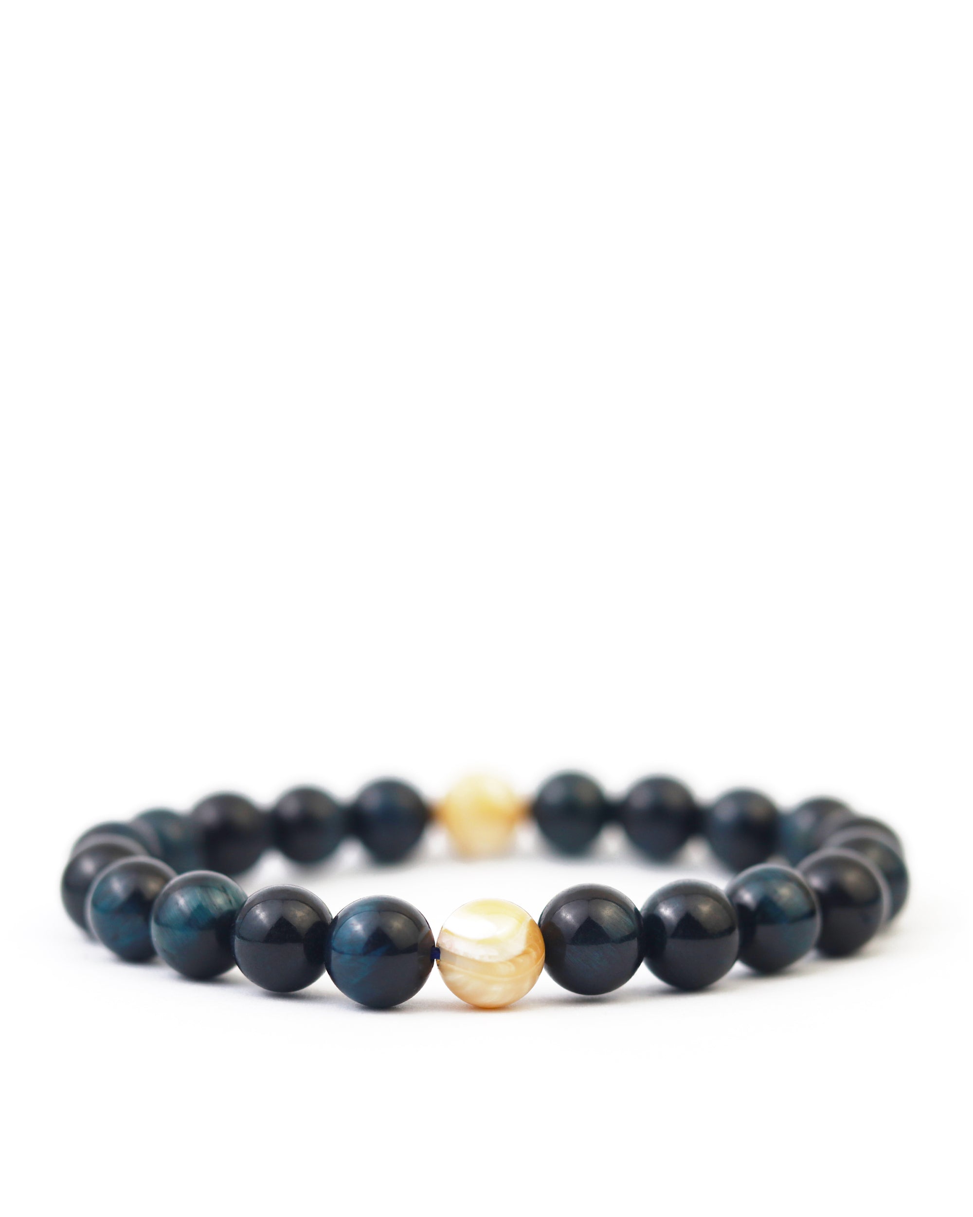 Antoine Bracelet in Blue Tiger Eye 8mm
