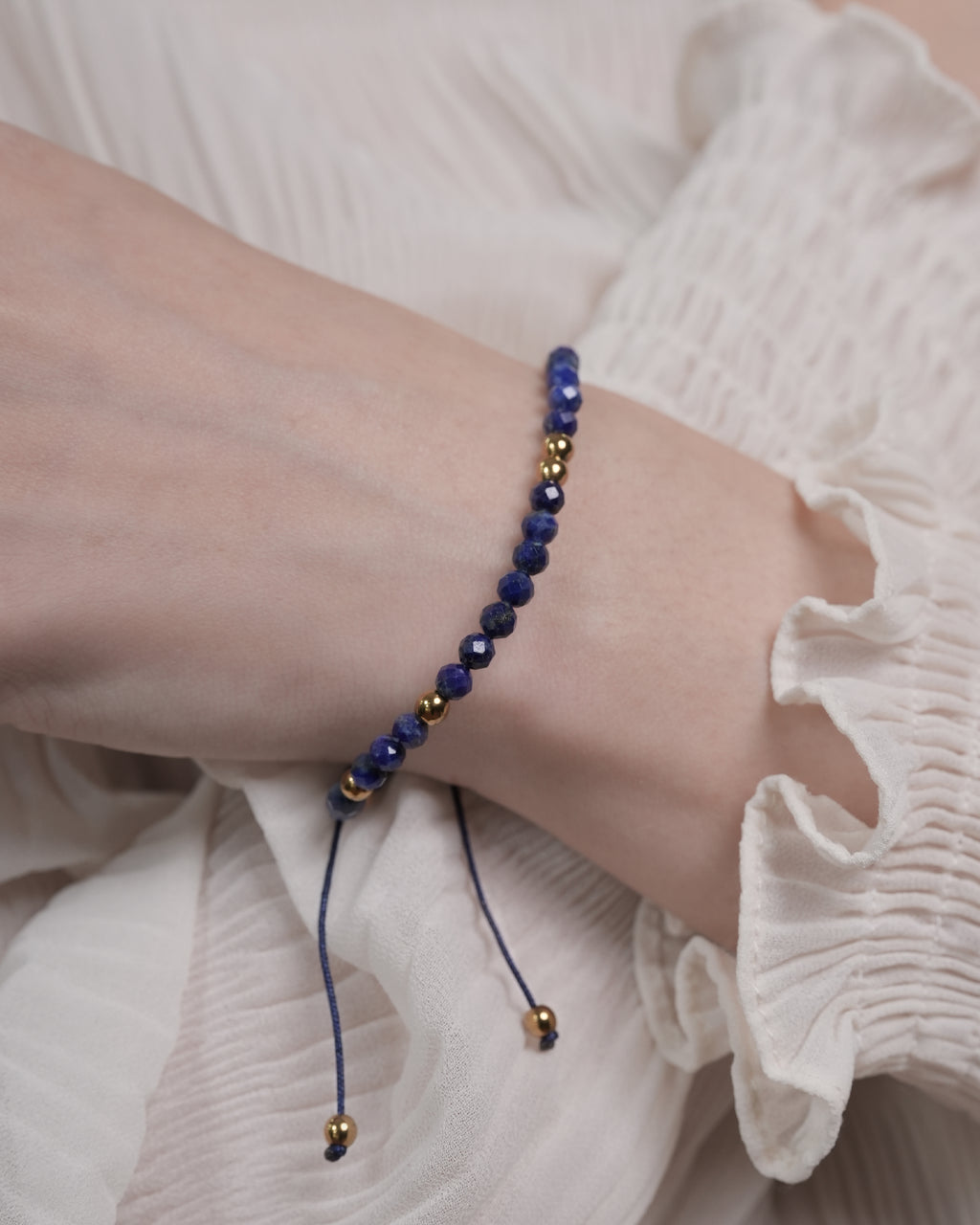Cadence Pulse Bracelet in Faceted Lapis Lazuli