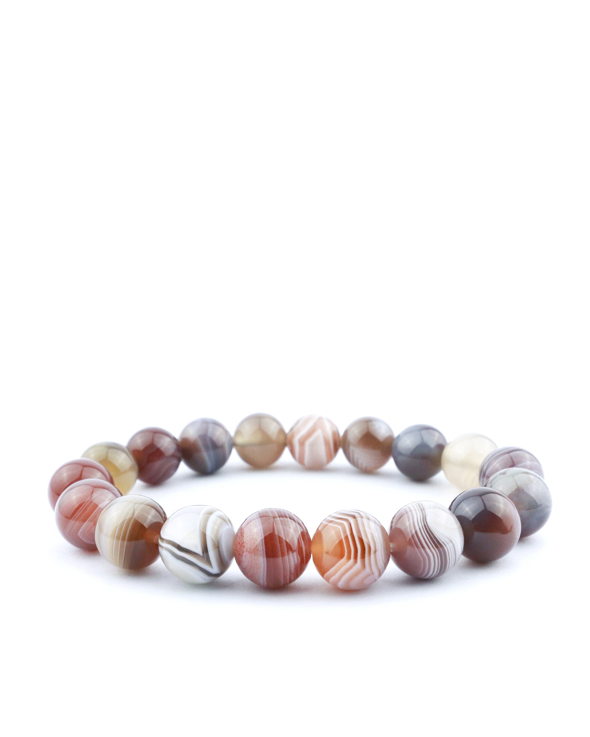 Botswana Agate Stretch Bracelet 10mm