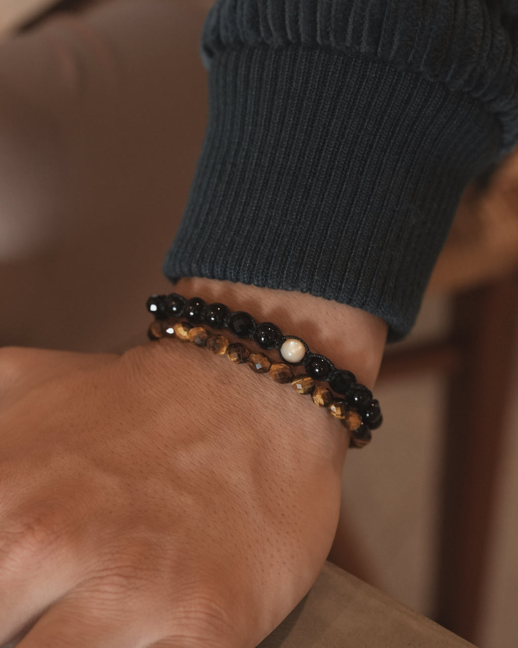 Homme Orbit Bracelet in Noir
