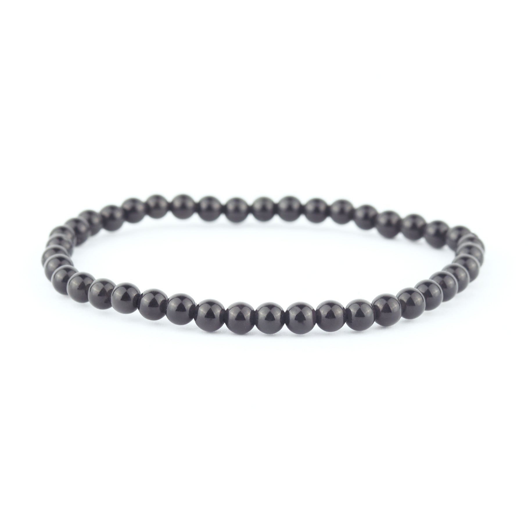 Black Obsidian Stretch Bracelet 4mm