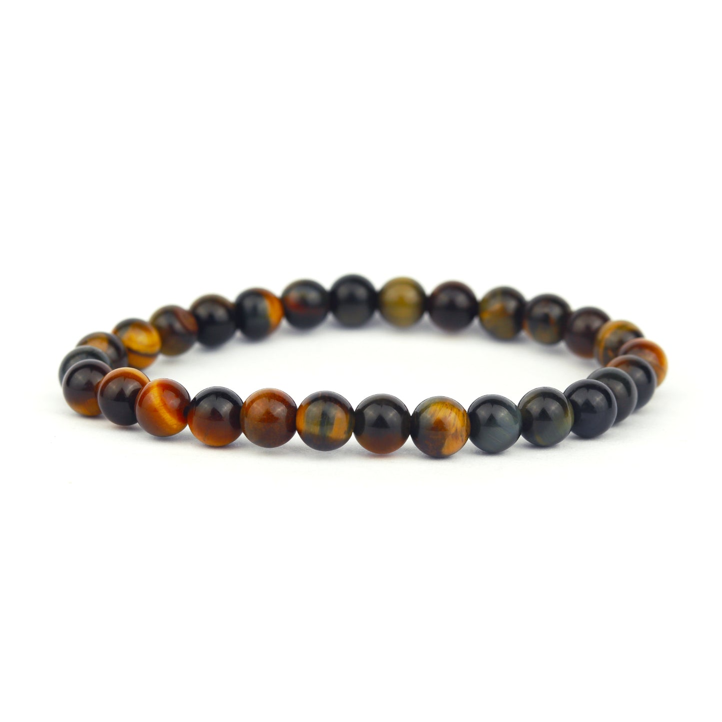 Blue-Brown Tiger Eye Stretch Bracelet 6mm