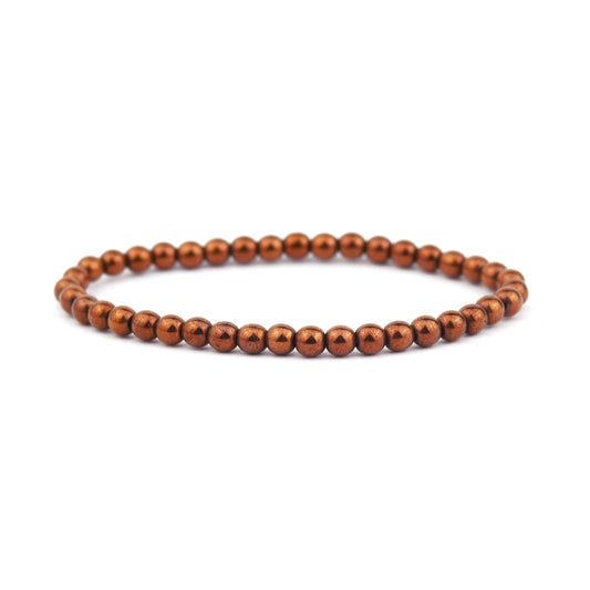 Bronze Hematite Stretch Bracelet 4mm