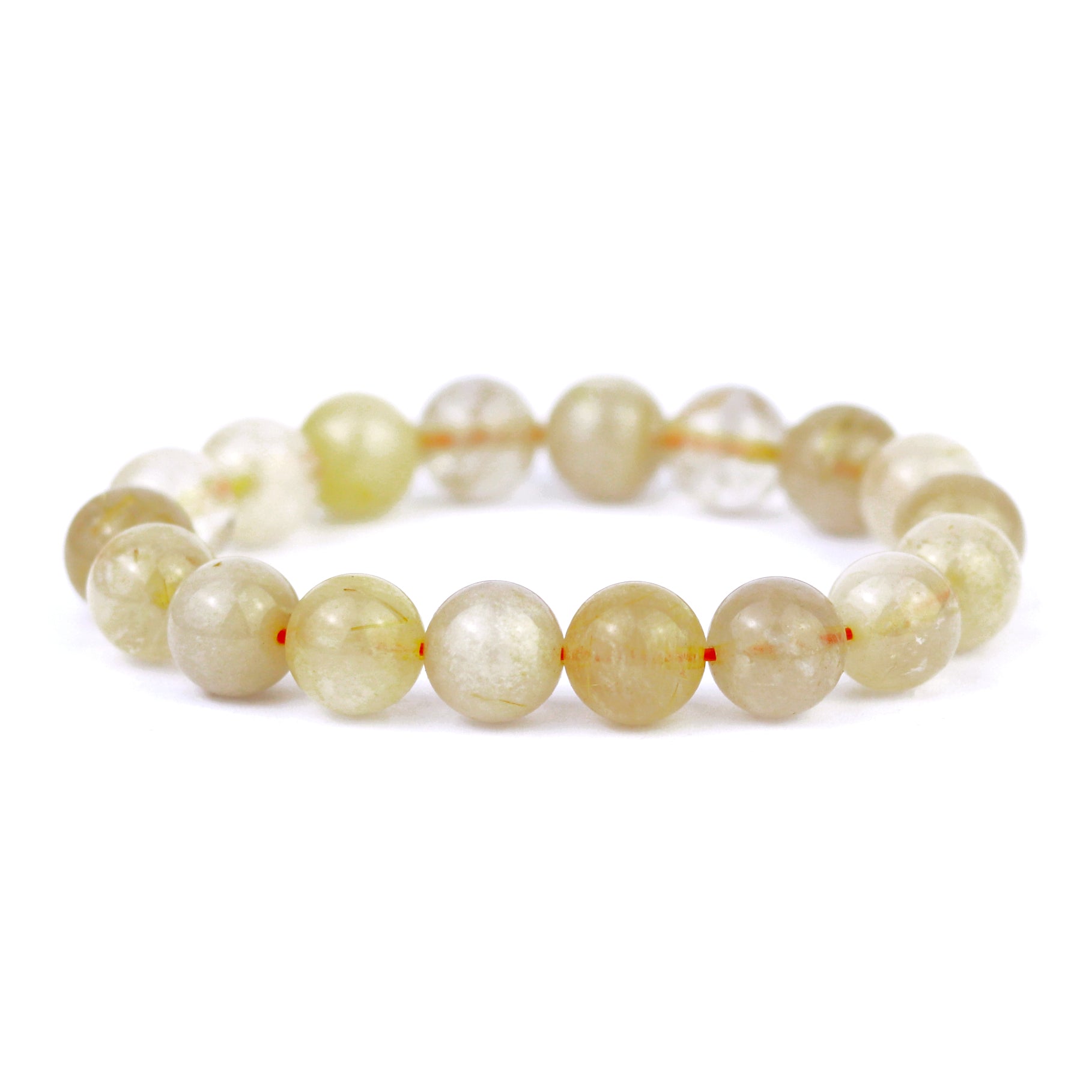 Golden Rutilated Quartz Stretch Bracelet 10mm