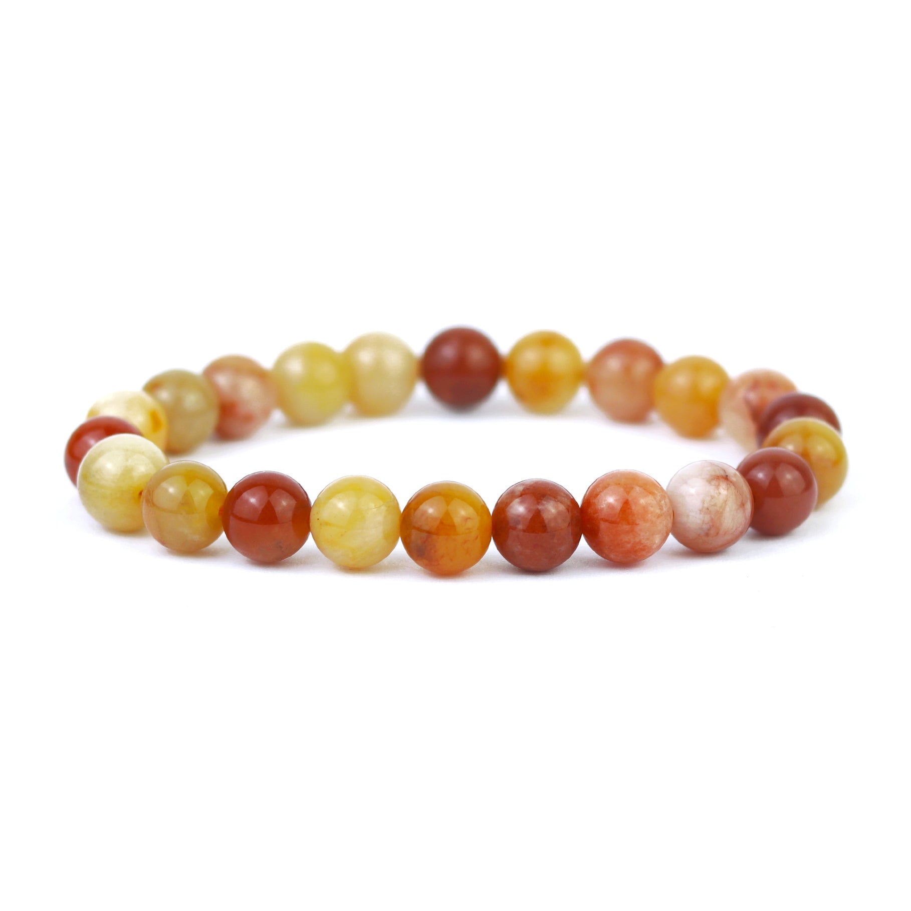 Golden Silk Jade Stretch Bracelet 8mm