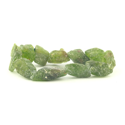 Raw Green Apatite Stretch Bracelet Medium