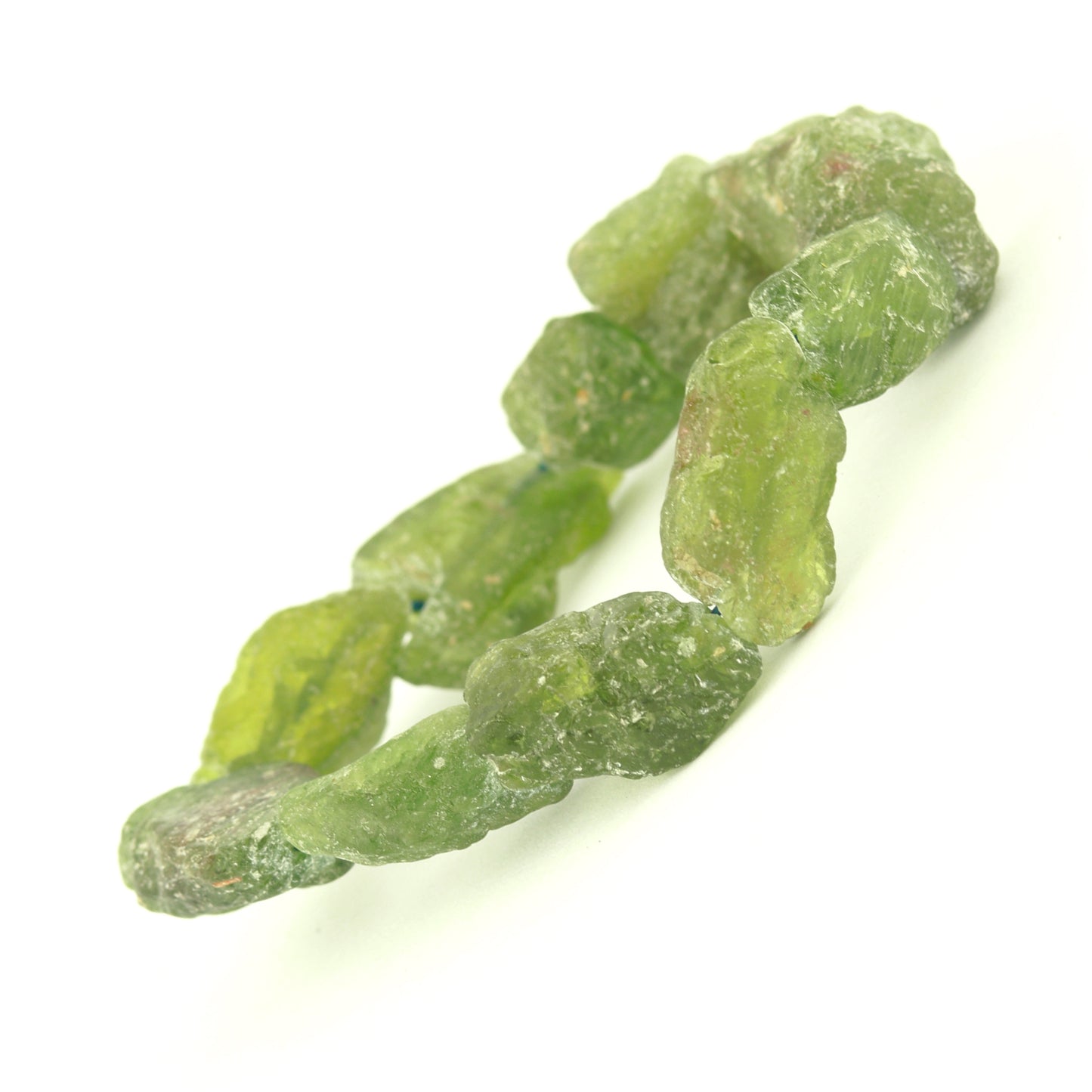 Raw Green Apatite Stretch Bracelet Medium