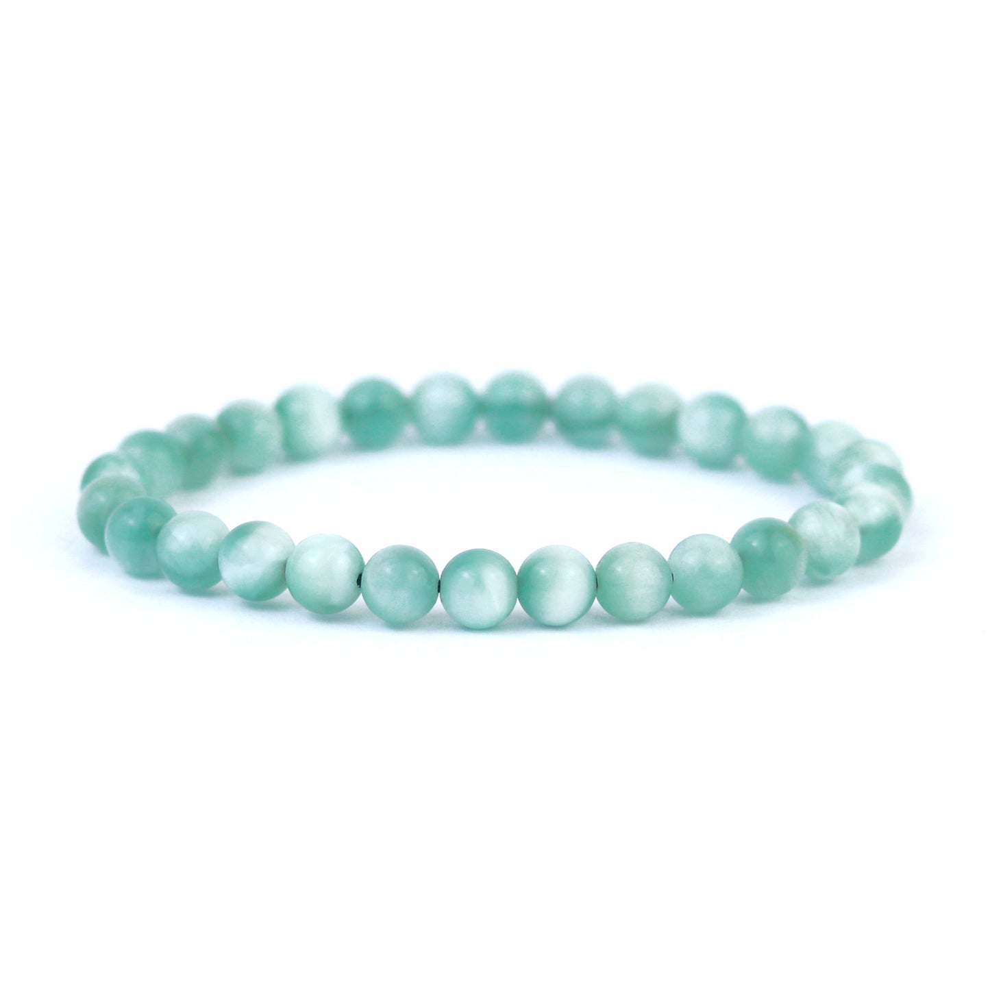 Green Pectolite Stretch Bracelet 6mm