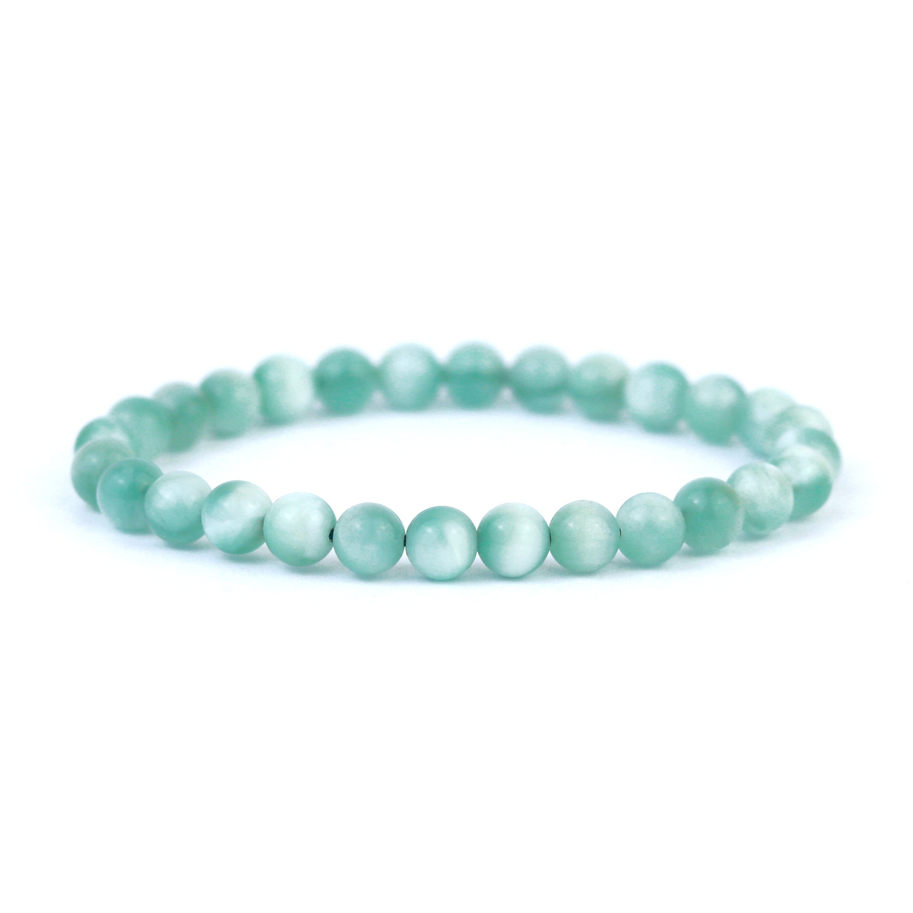 Green Pectolite Stretch Bracelet 6mm