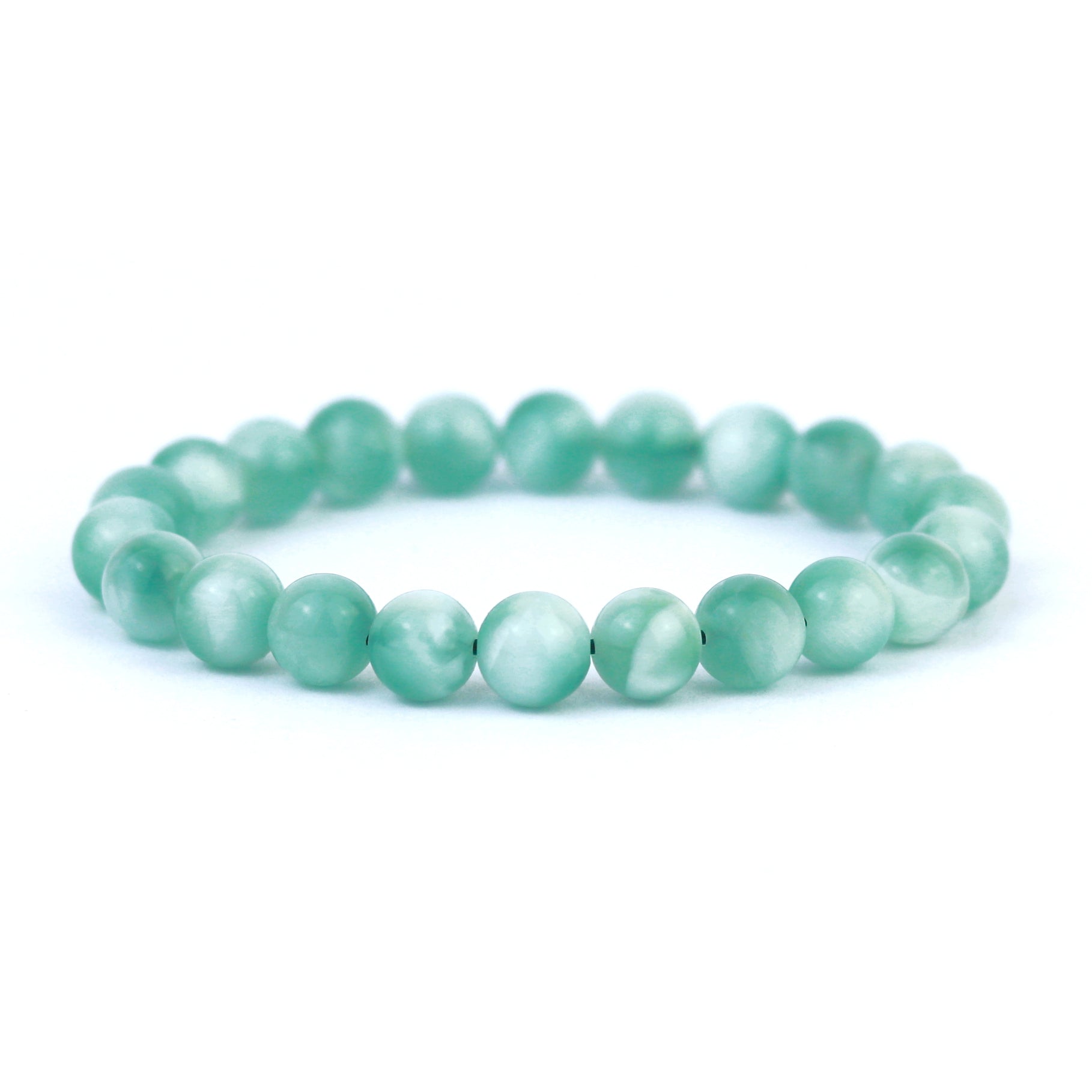 Green Pectolite Stretch Bracelet 8mm