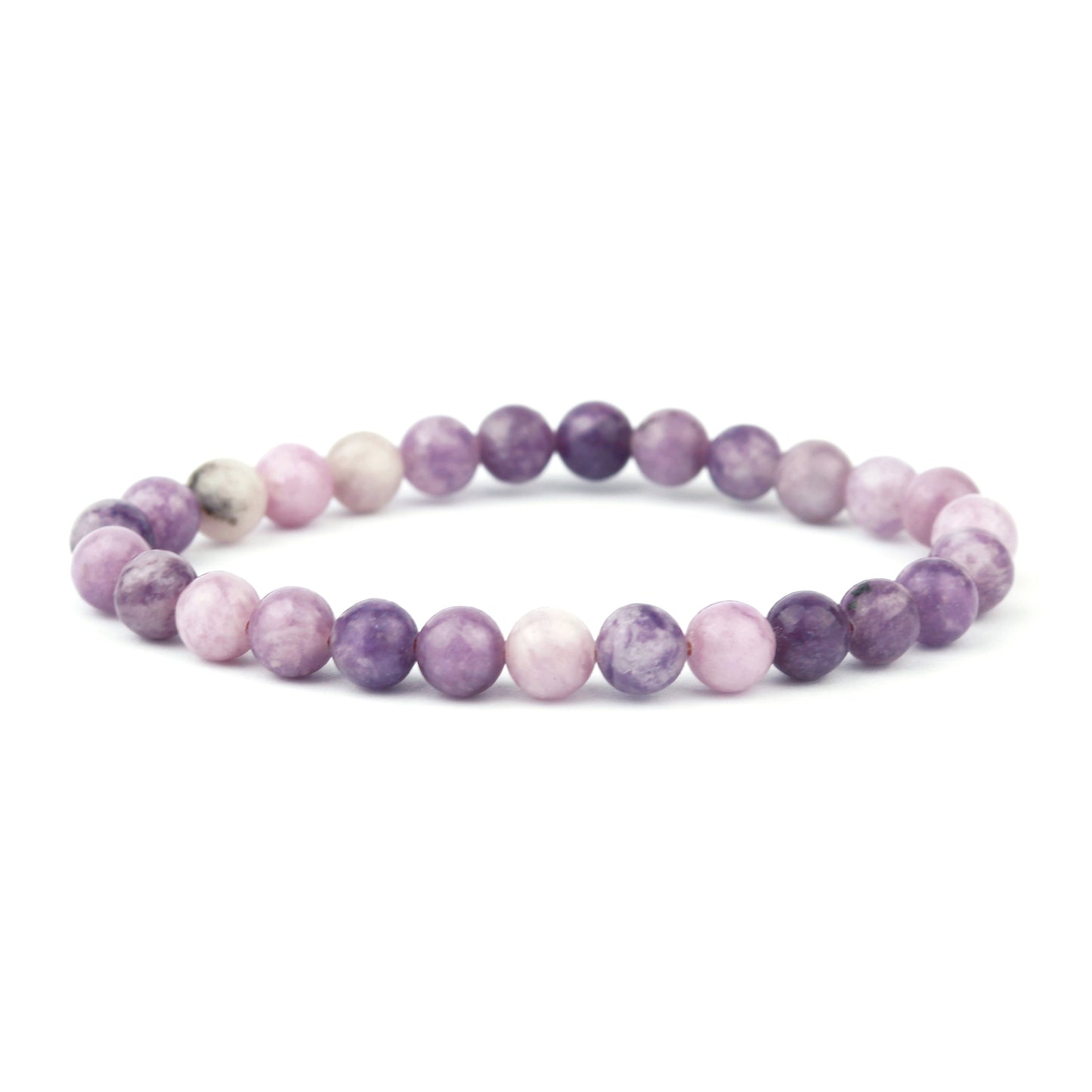Lavender Lepidolite Stretch Bracelet 6mm
