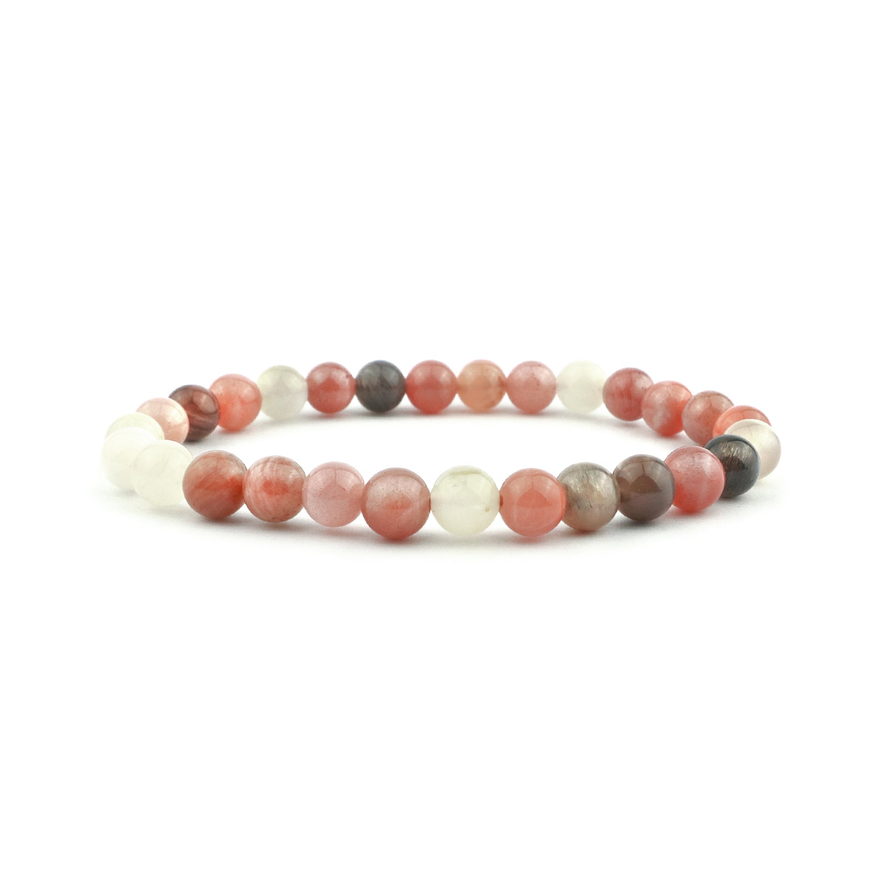 Mixed Moonstone Stretch Bracelet 6mm