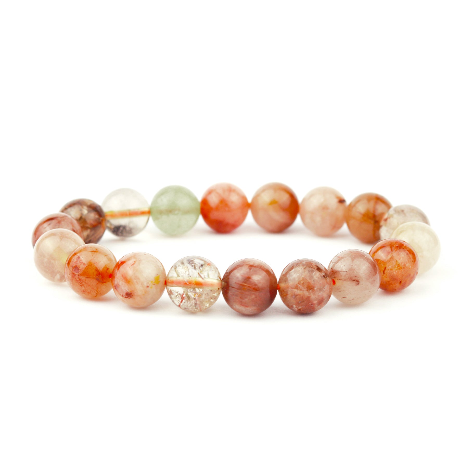 Mixed Rutilated Quartz Stretch Bracelet 10mm
