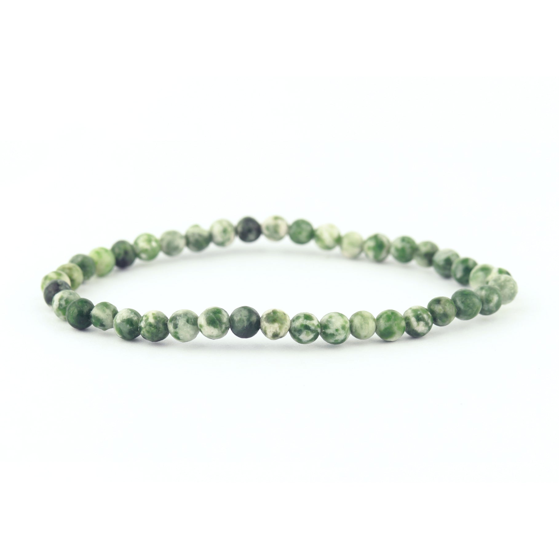 Qinghai Green Jasper Stretch Bracelet 4mm