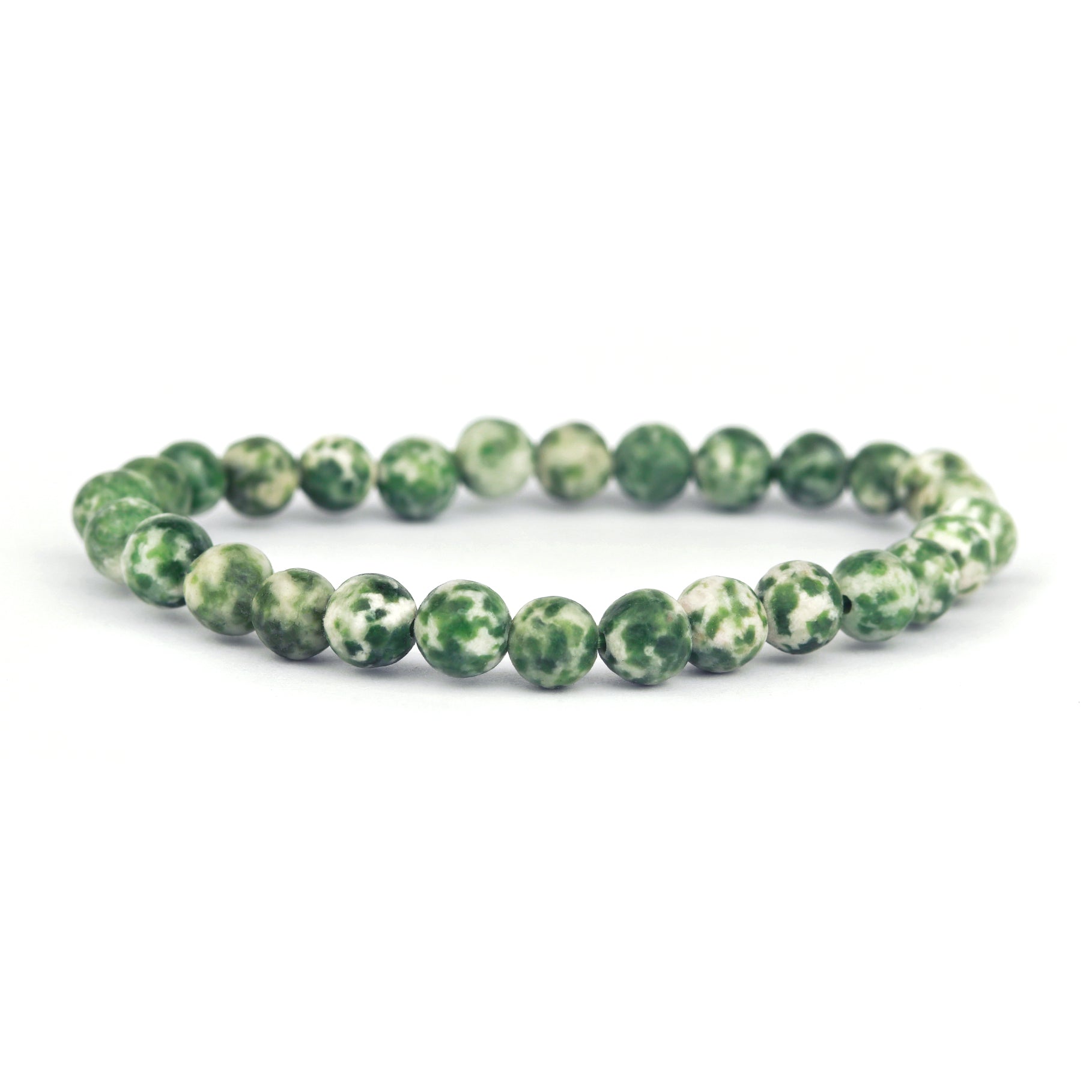 Qinghai Green Jasper Stretch Bracelet 6mm