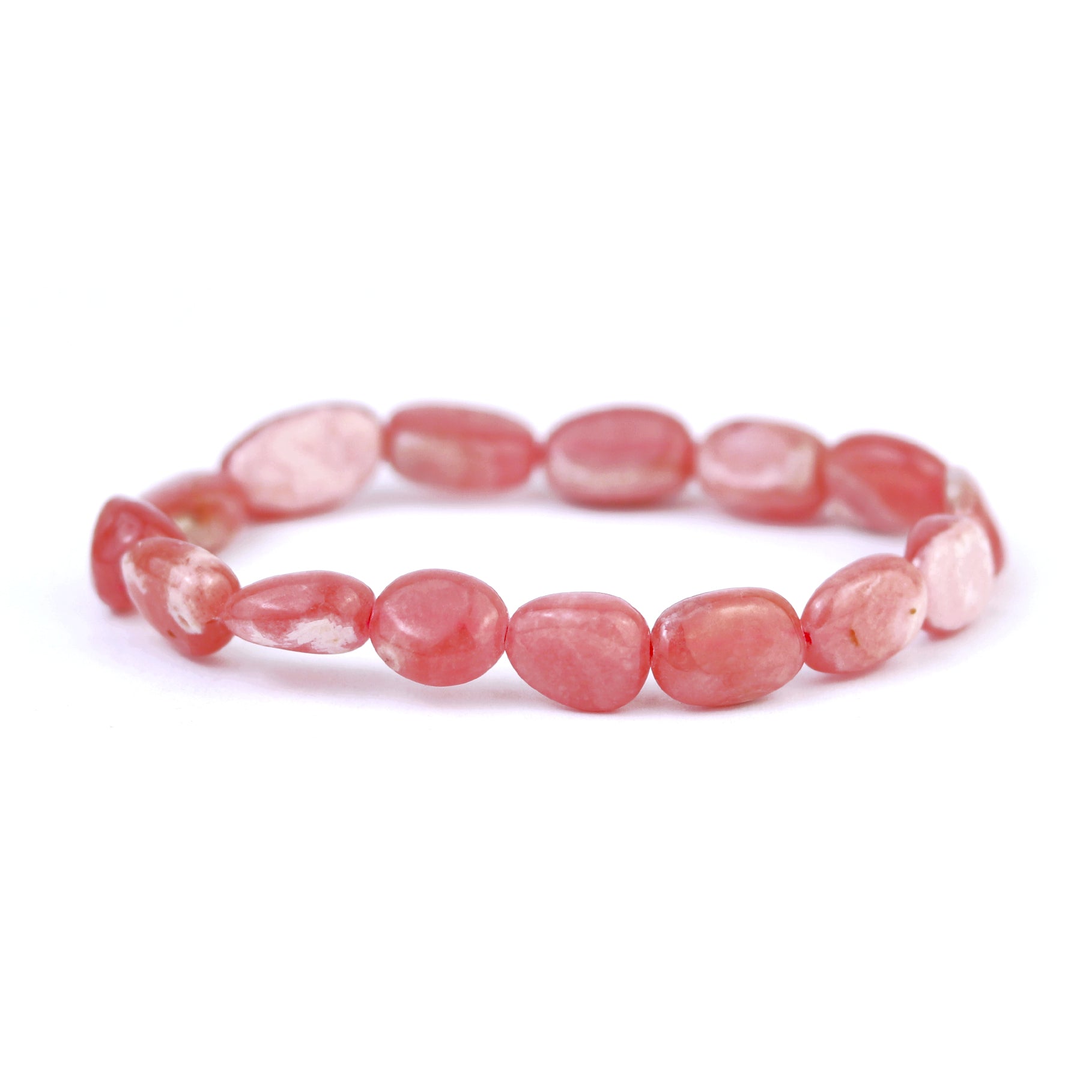 Rhodochrosite Pebbles Stretch Bracelet