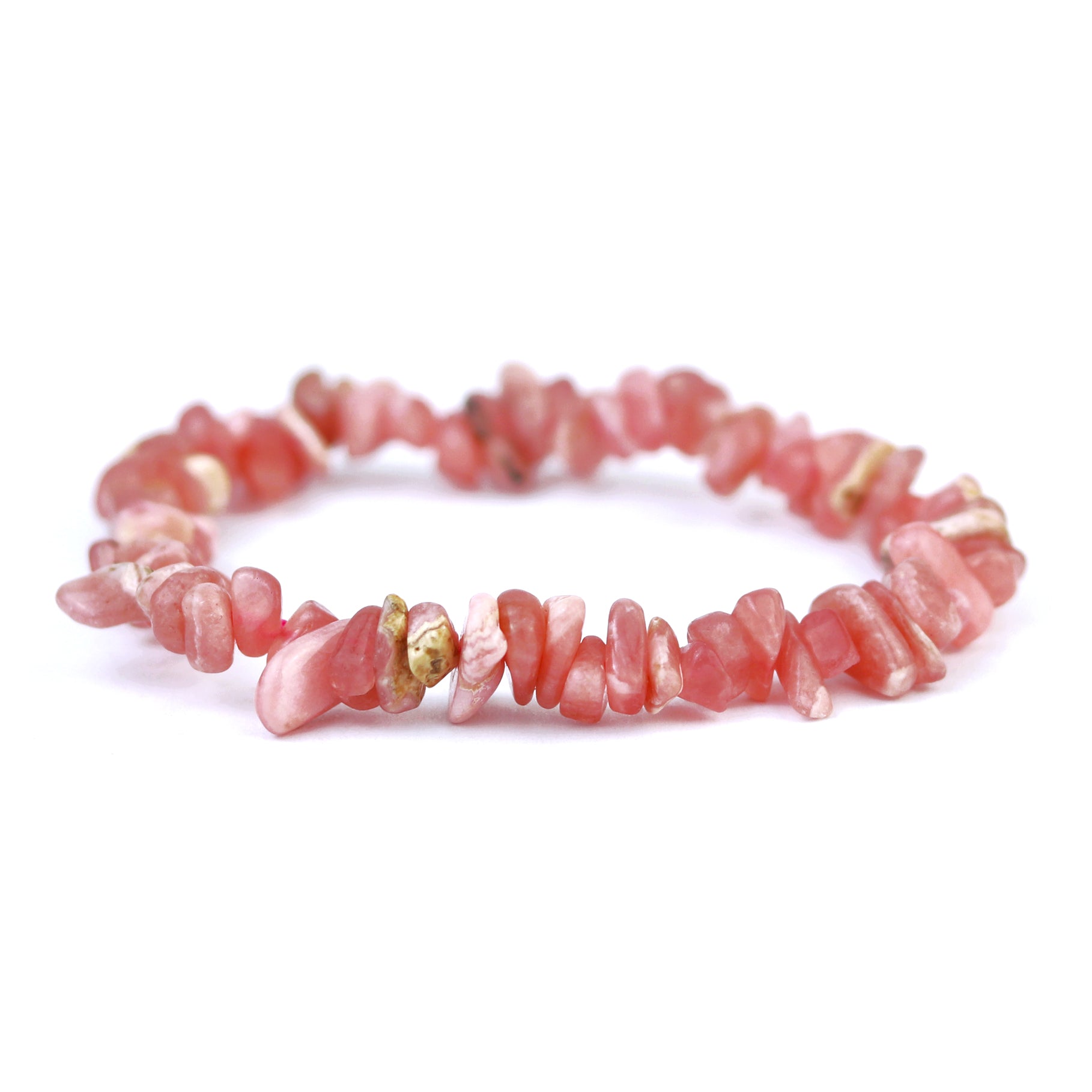 Rhodochrosite Chips Stretch Bracelet Small