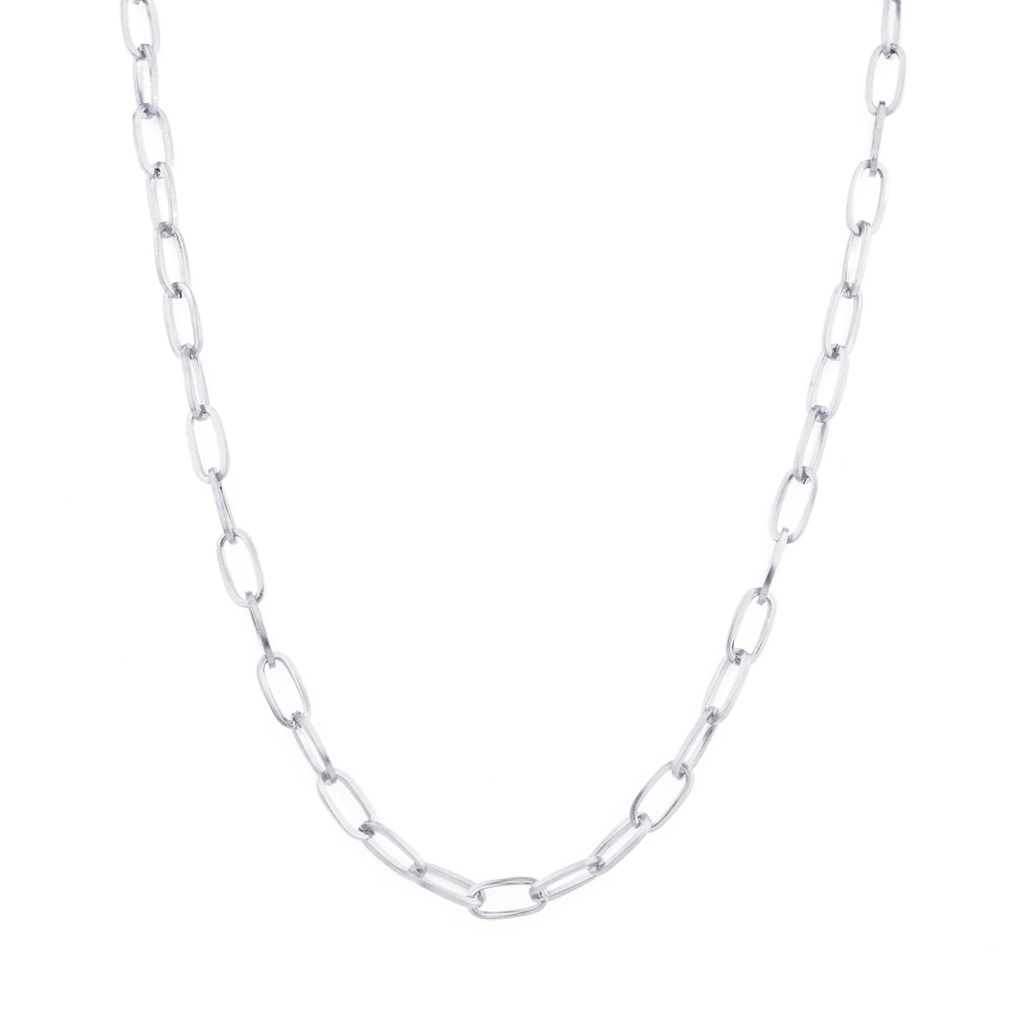 Medium Paperclip Chain Necklace in Stainless Steel