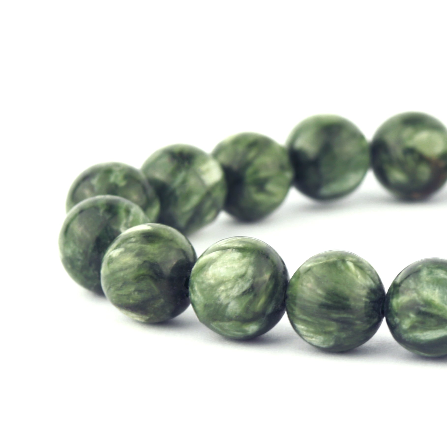 A-Grade Seraphinite Stretch Bracelet 10mm