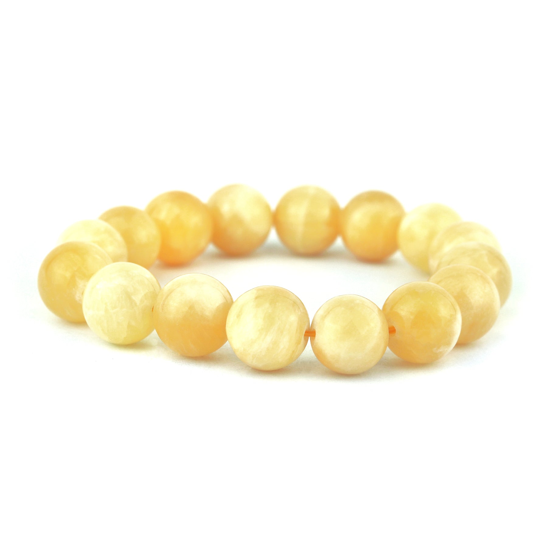 Yellow Calcite Stretch Bracelet 12mm