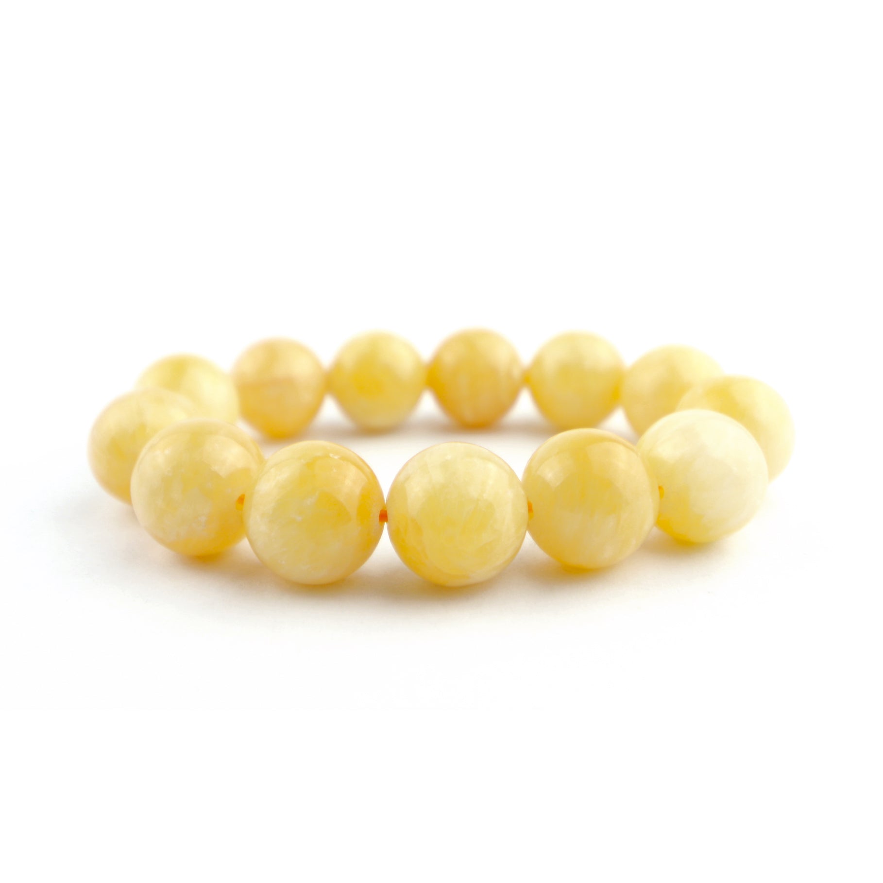 Yellow Calcite Stretch Bracelet 14mm