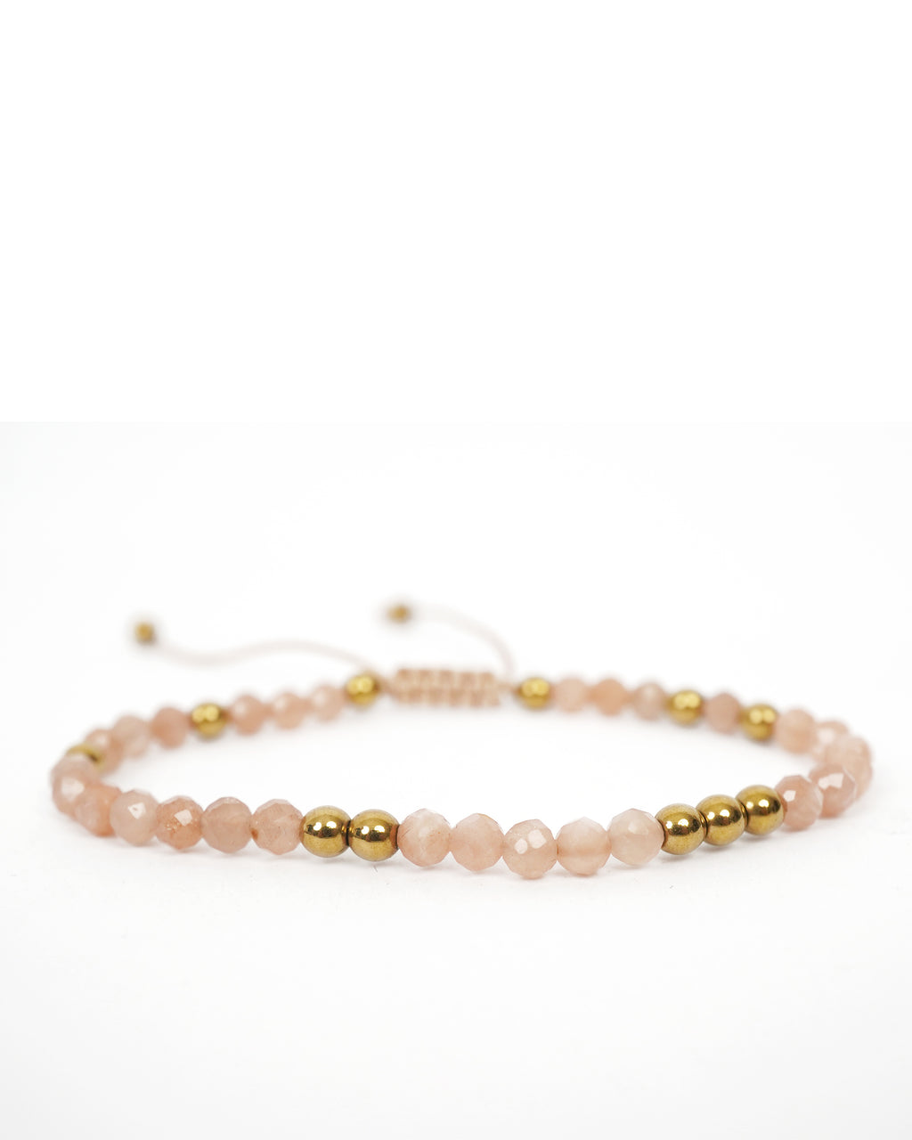 Cadence Pulse Bracelet in Faceted Peach Moonstone