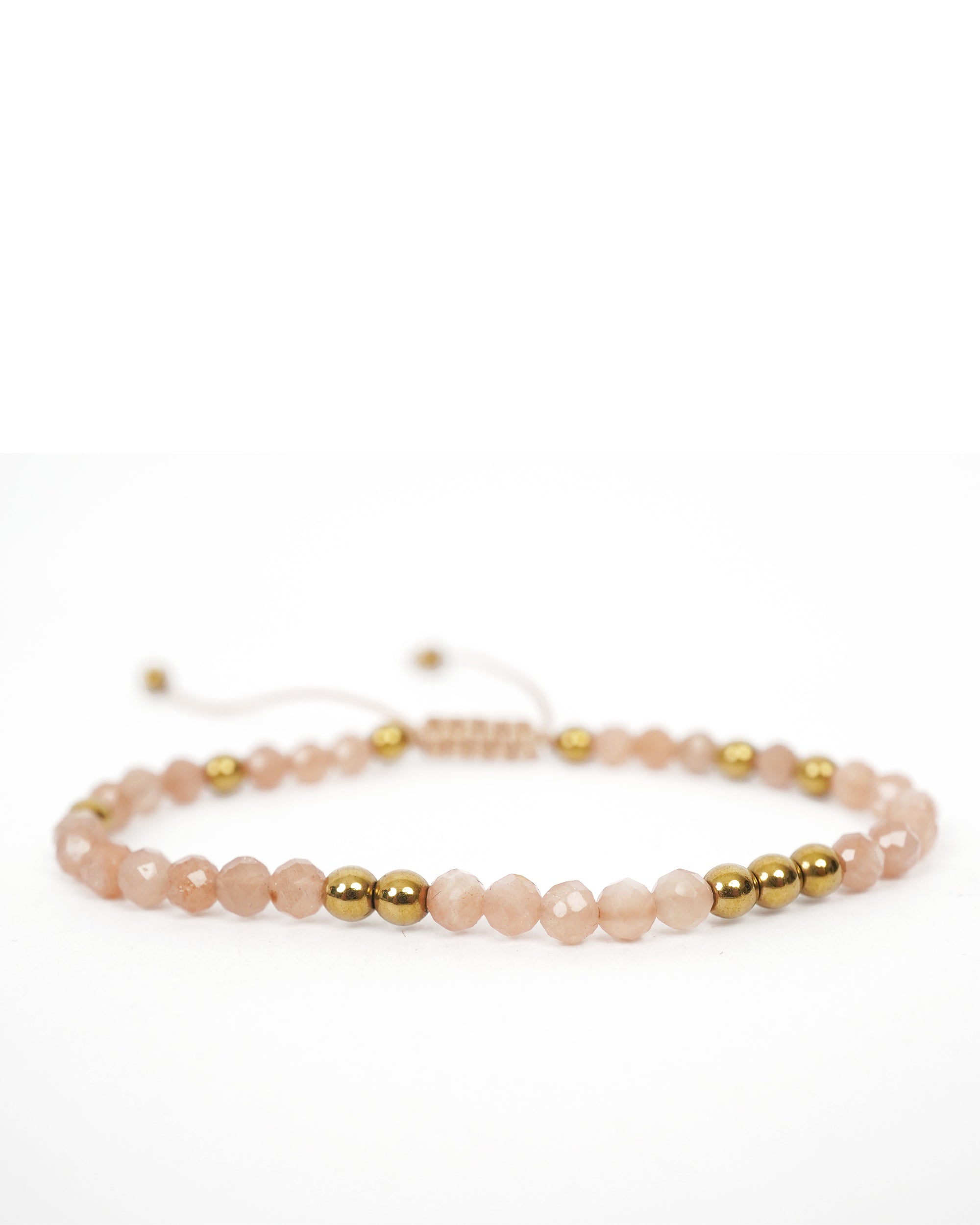 Cadence Pulse Bracelet in Faceted Peach Moonstone