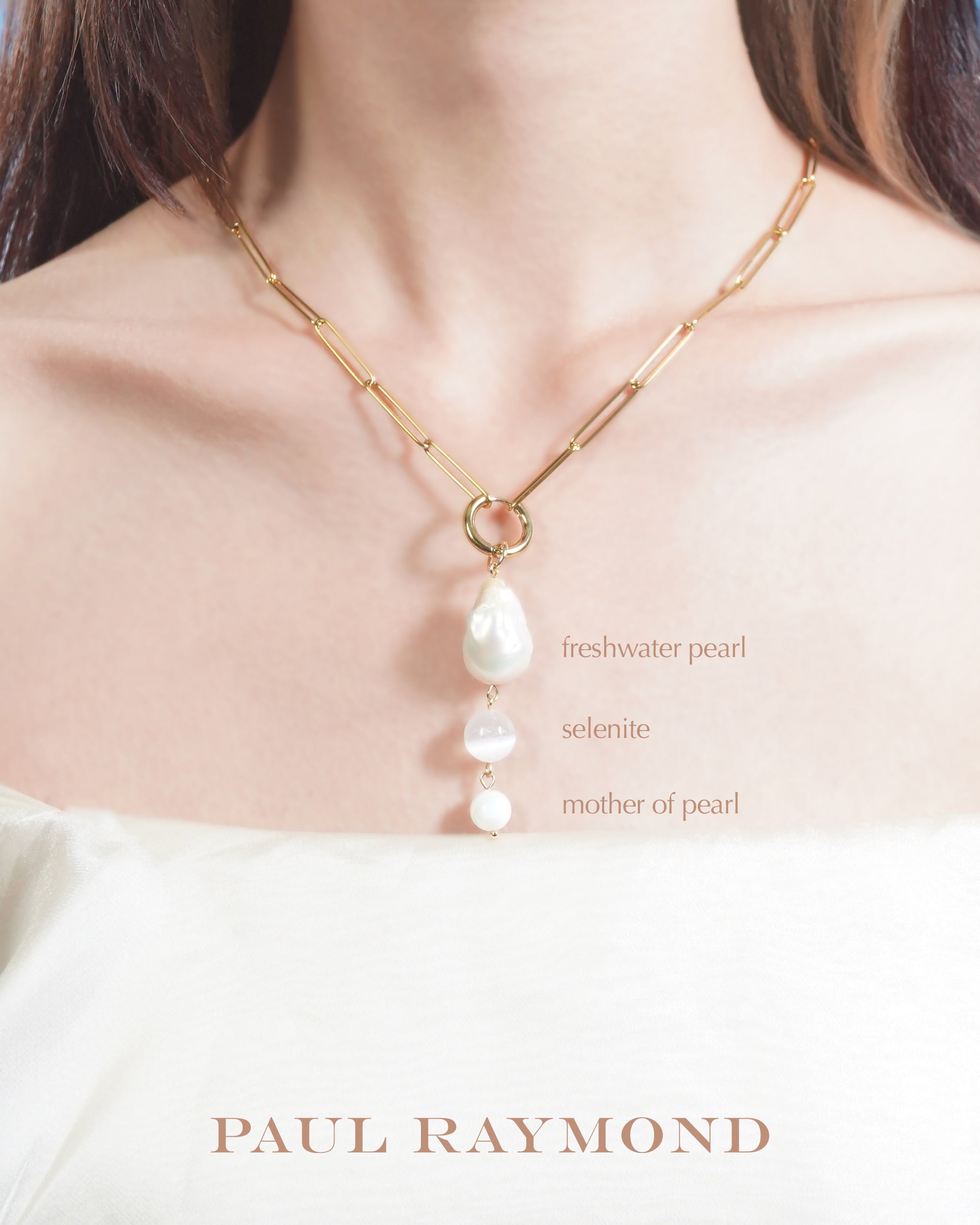 Portia Necklace in Cloud Dancer