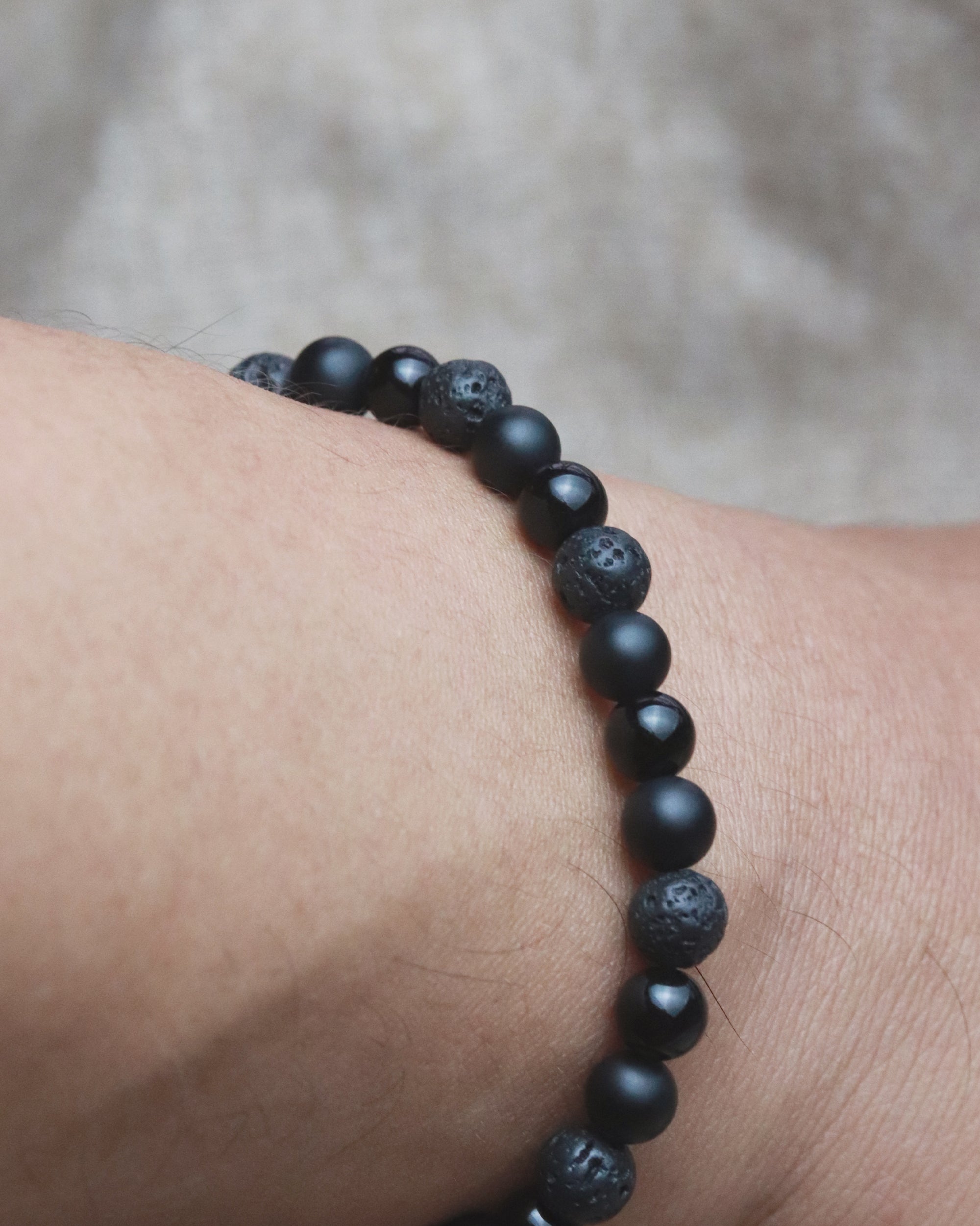Damien Cord Bracelet in Noir