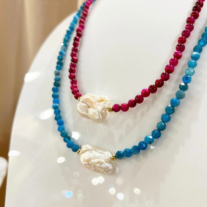 Linda Necklace in Pink Tiger Eye